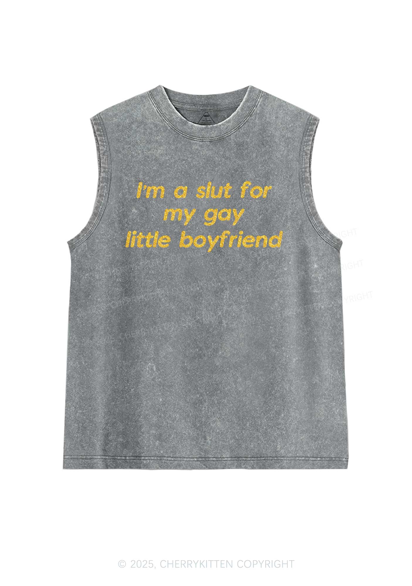 Glitter Slxt For My Gay BF Y2K Washed Muscle Tank Cherrykitten