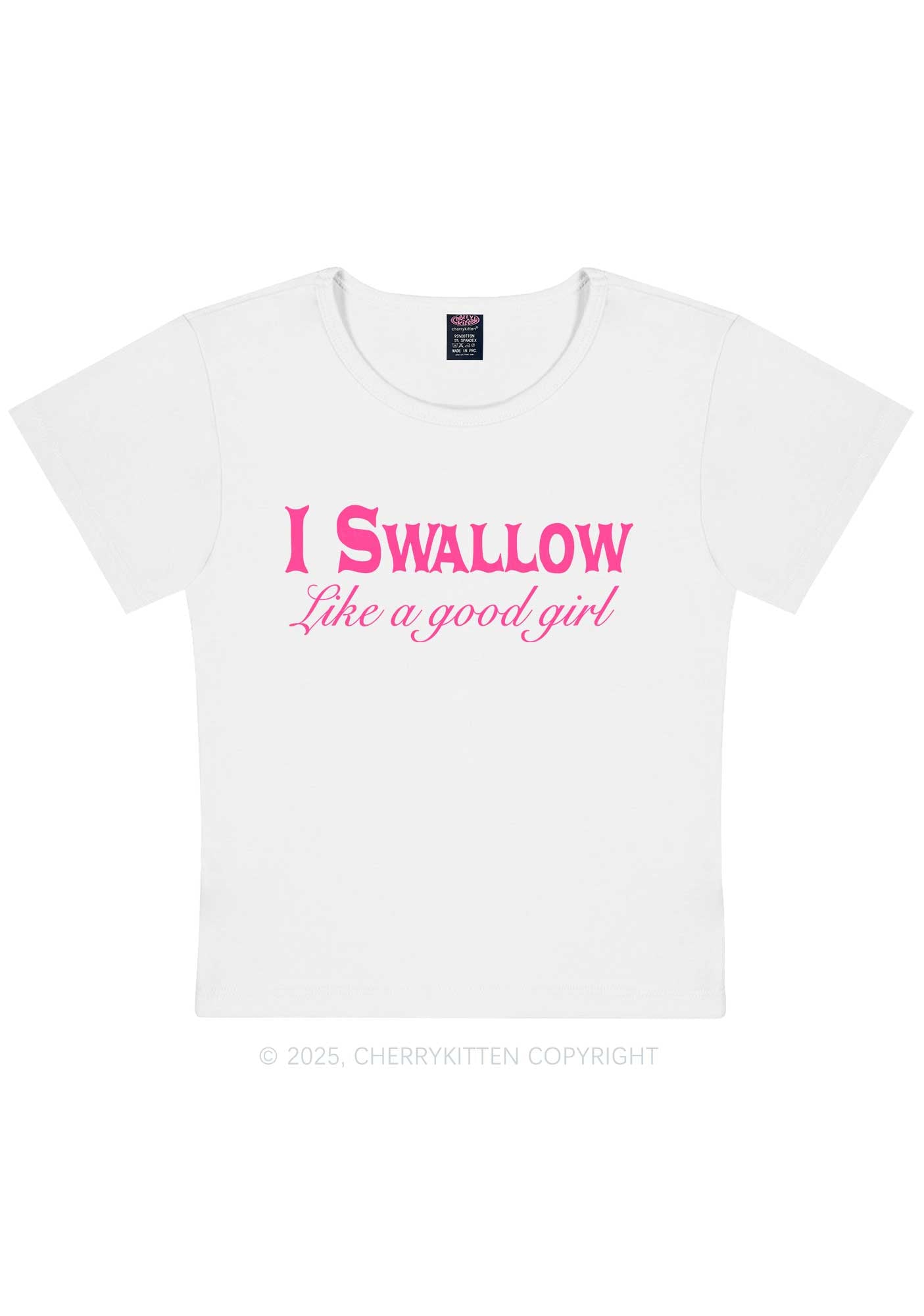 Swallow Like Good Gril Y2K Baby Tee Cherrykitten