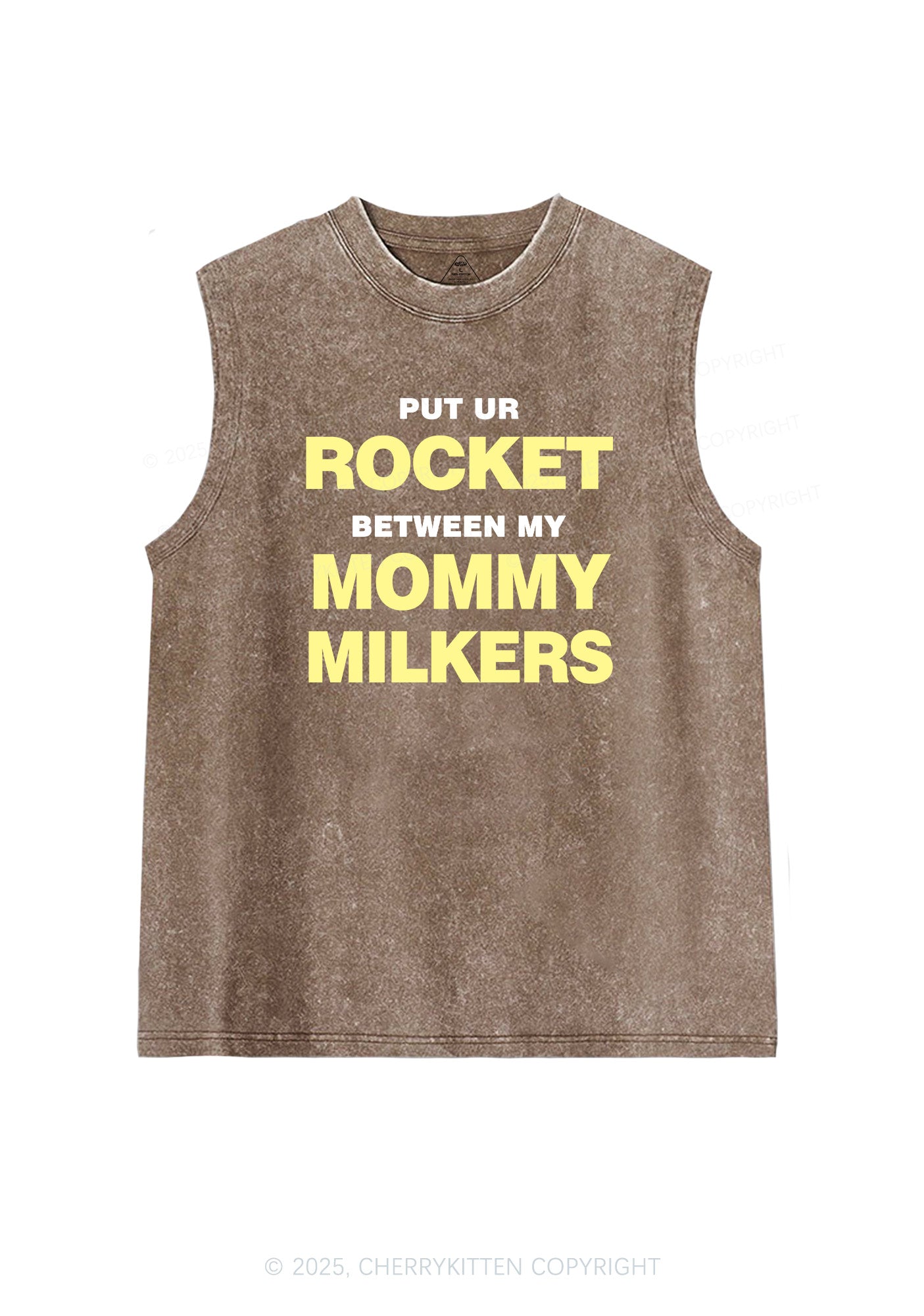 Rocket Mommy Milkers Y2K Washed Muscle Tank Cherrykitten