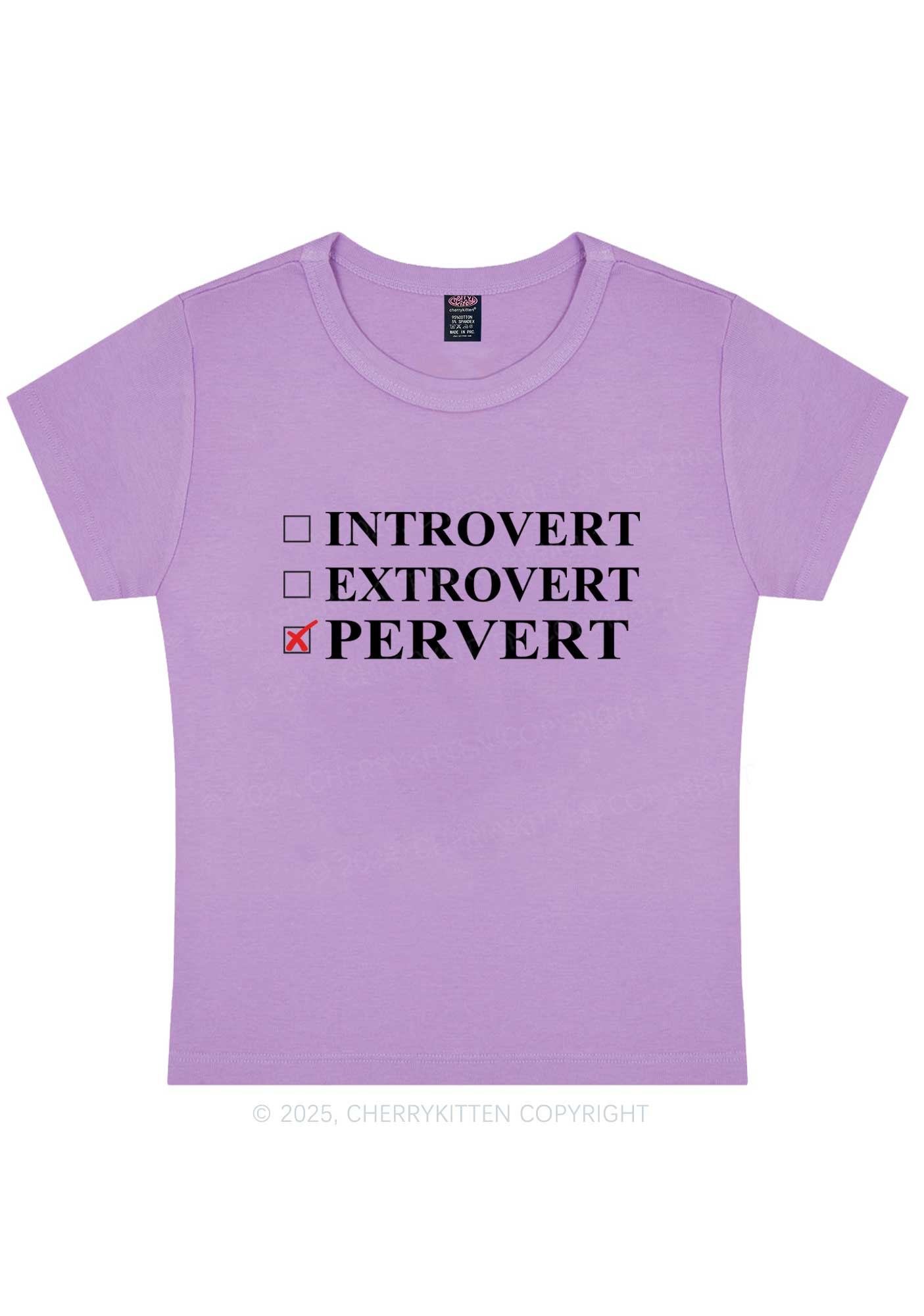 Be Pervert Y2K Baby Tee Cherrykitten