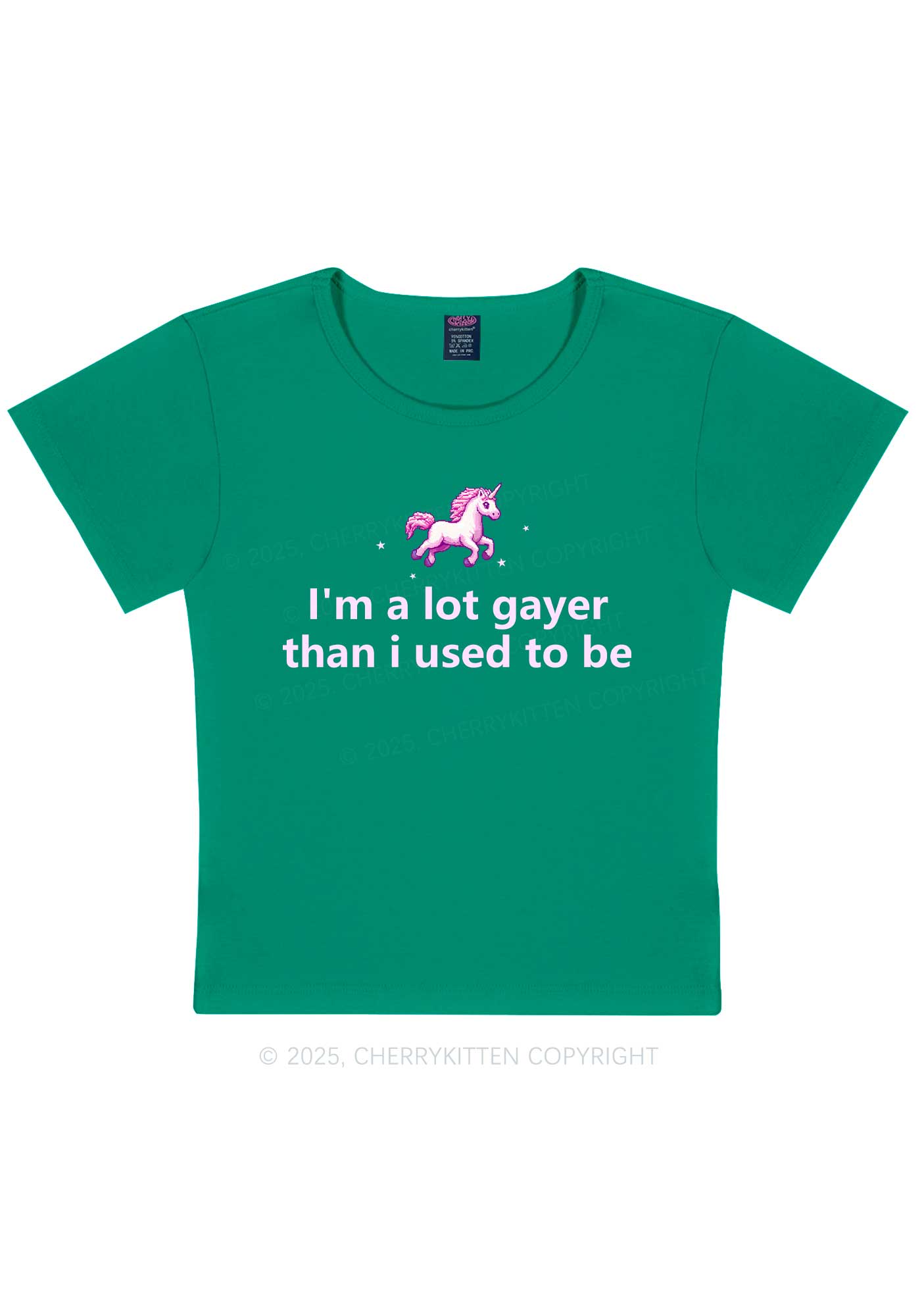 Im A Lot Gayer Pride Y2K Baby Tee Cherrykitten