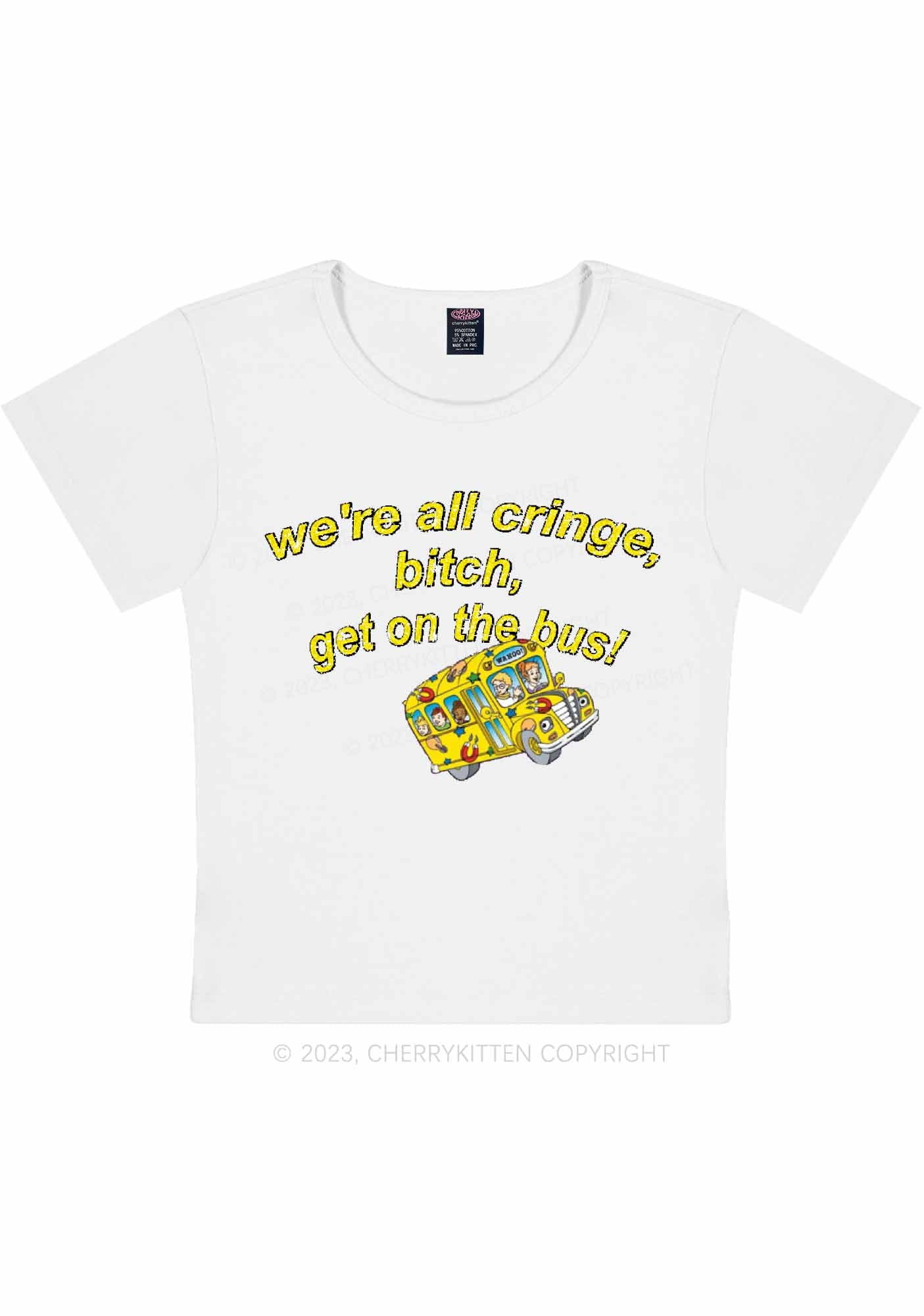 All Cringe Y2K Baby Tee Cherrykitten