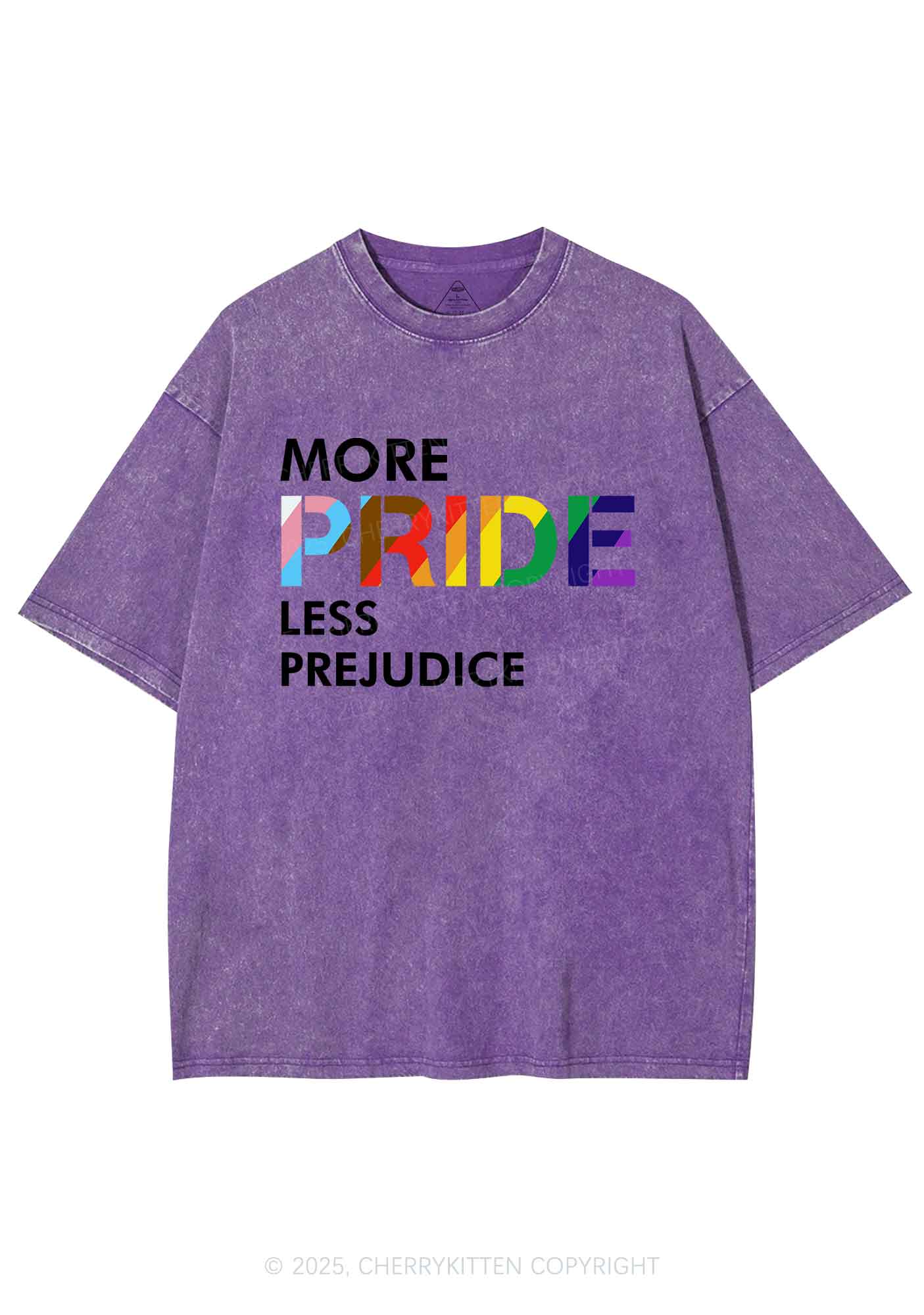 More Pride Less Prejudice Y2K Shirts Washed Tee Cherrykitten