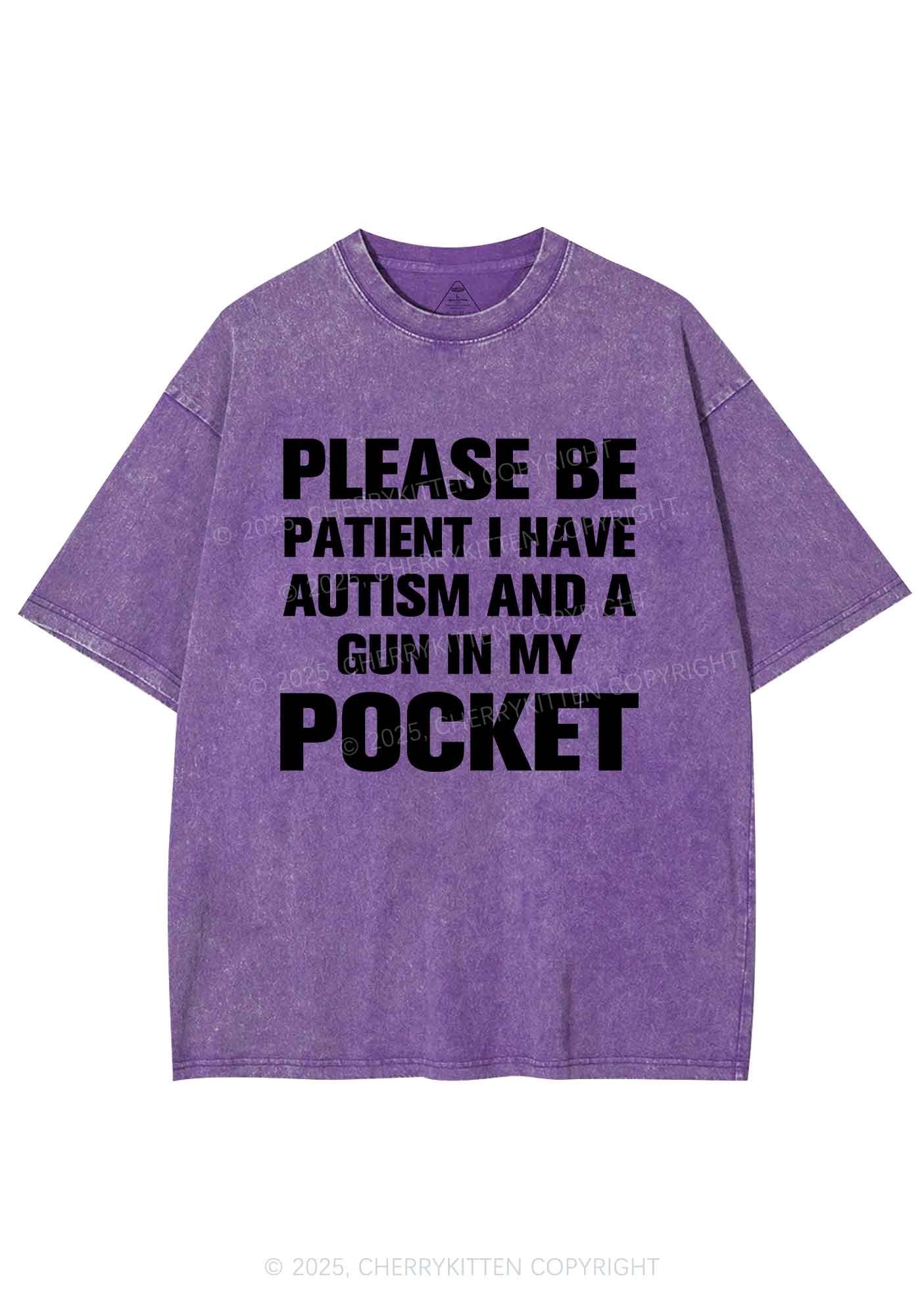 Please Be Patient Y2K Shirts Washed Tee Cherrykitten