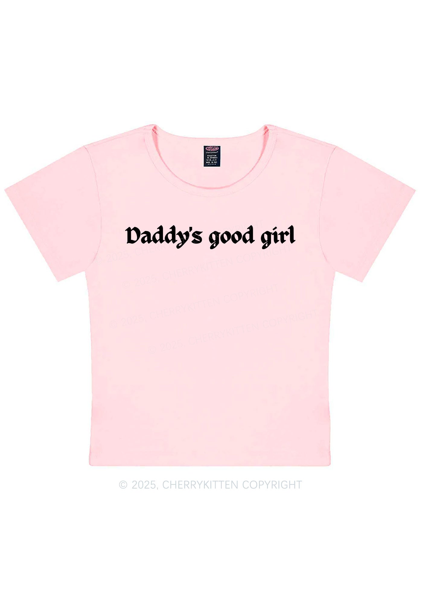 Daddys Good Girl Y2K Baby Tee Cherrykitten