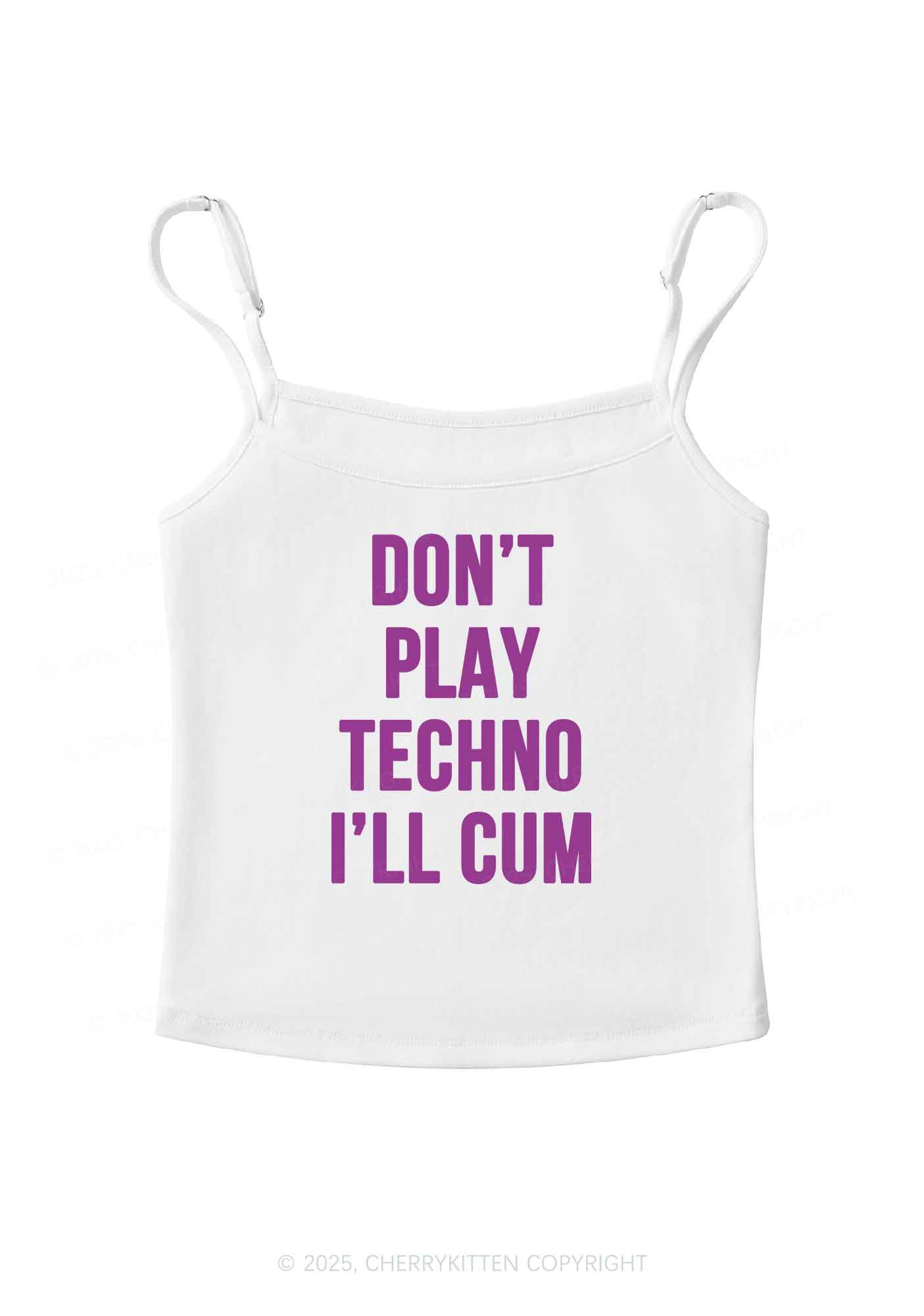 Don't Play Techno Y2K Spaghetti Strap Cami Cherrykitten