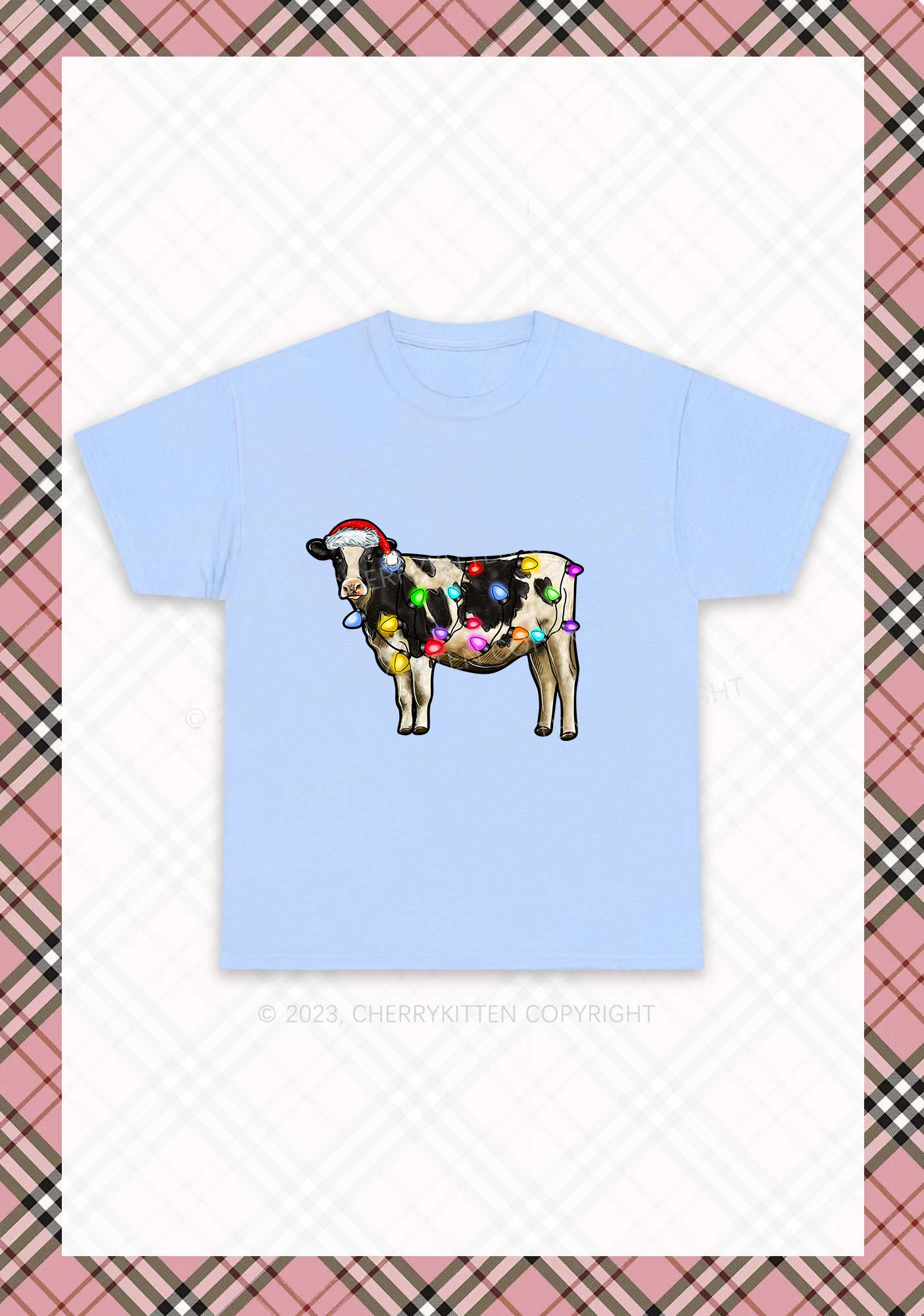 Christmas Cow Chunky Shirt Cherrykitten