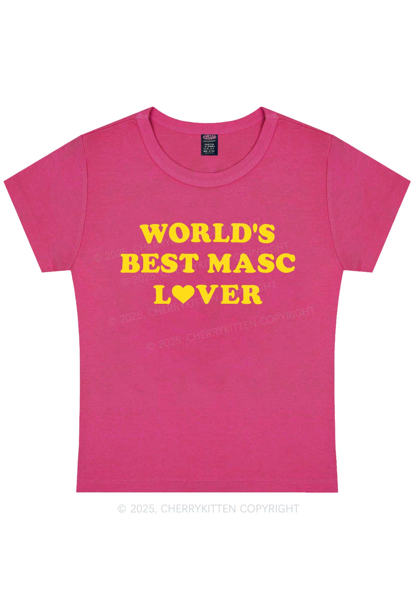 Worlds Best Masc Lover Pride Y2K Baby Tee Cherrykitten