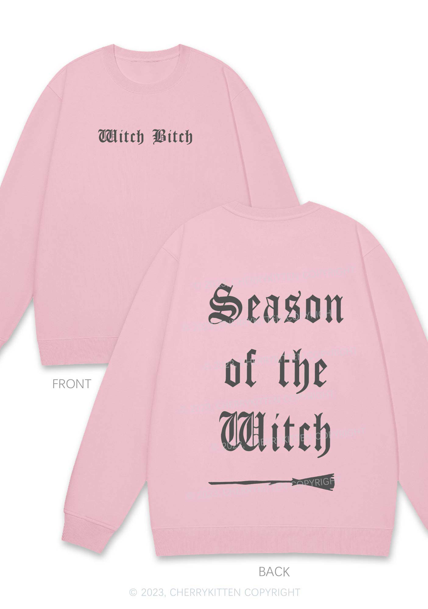 Halloween Season Of The Witch Two Sides Y2K Sweatshirt Cherrykitten