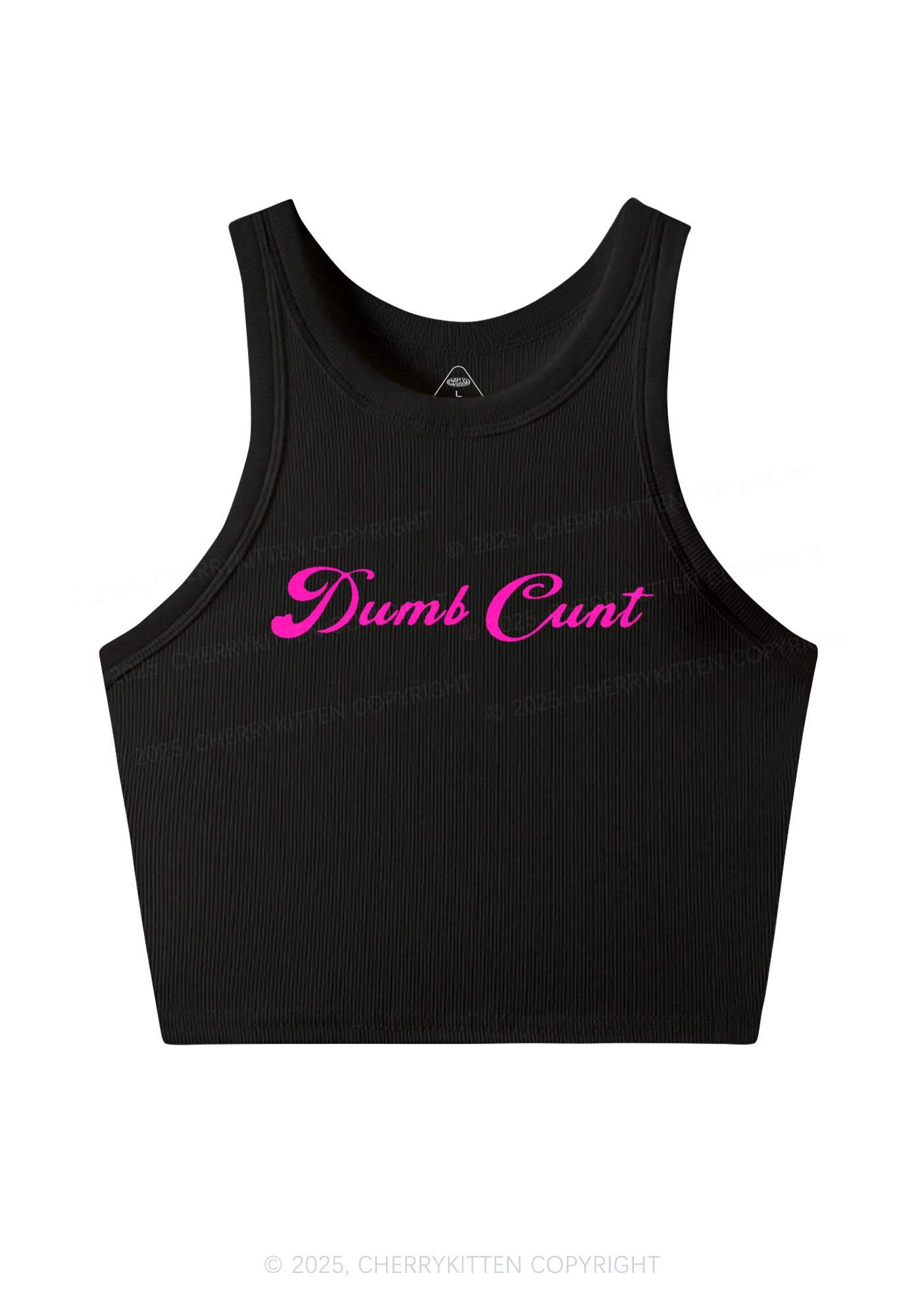 Dumb Cxxt Y2K Crop Tank Top Cherrykitten