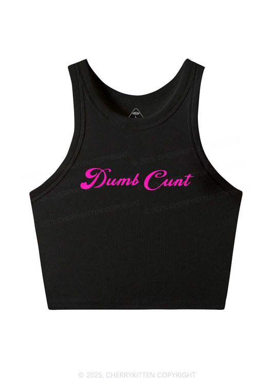 Dumb Cxxt Y2K Crop Tank Top Cherrykitten