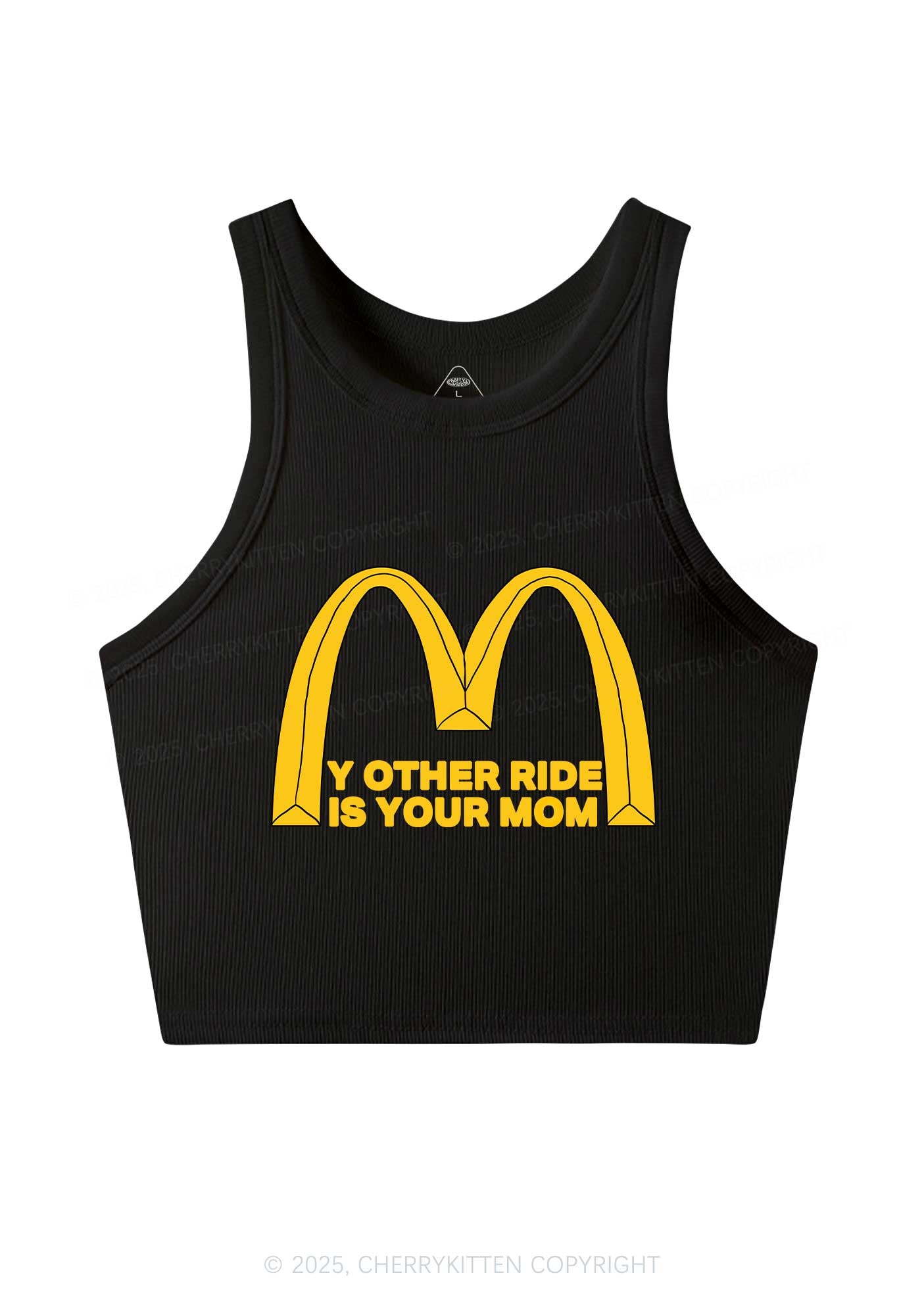Ride Your Mom Y2K Crop Tank Top Cherrykitten