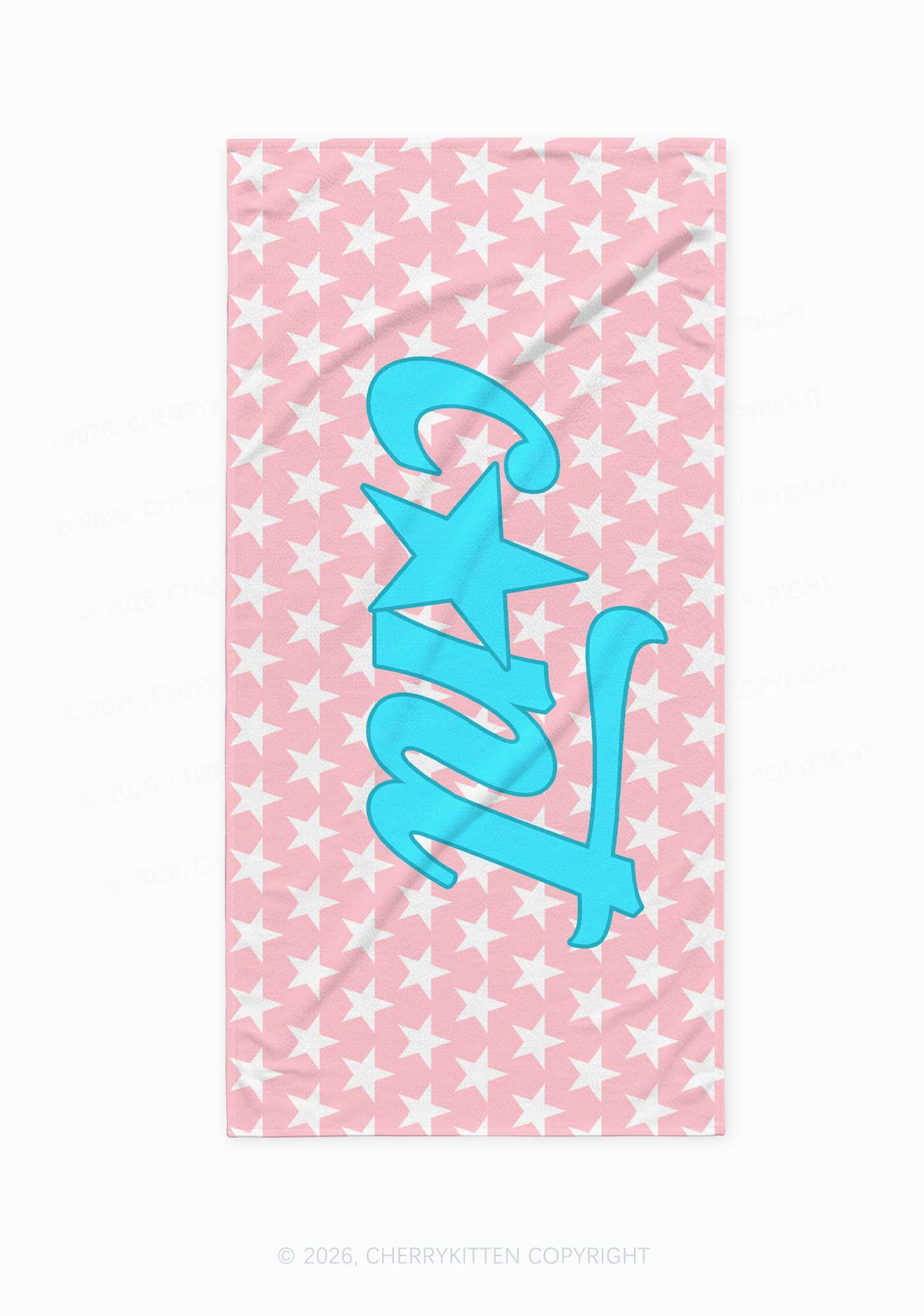 Blue Cxxt Star Y2K Beach Towel Cherrykitten