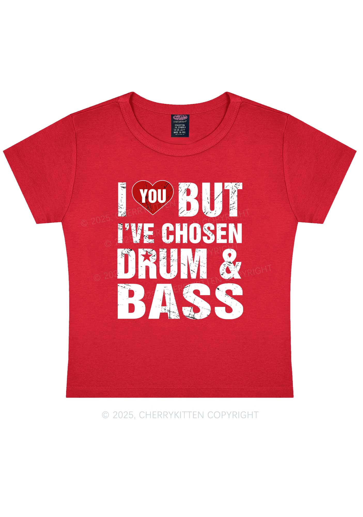 Chosen Drum And Bass Y2K Baby Tee Cherrykitten
