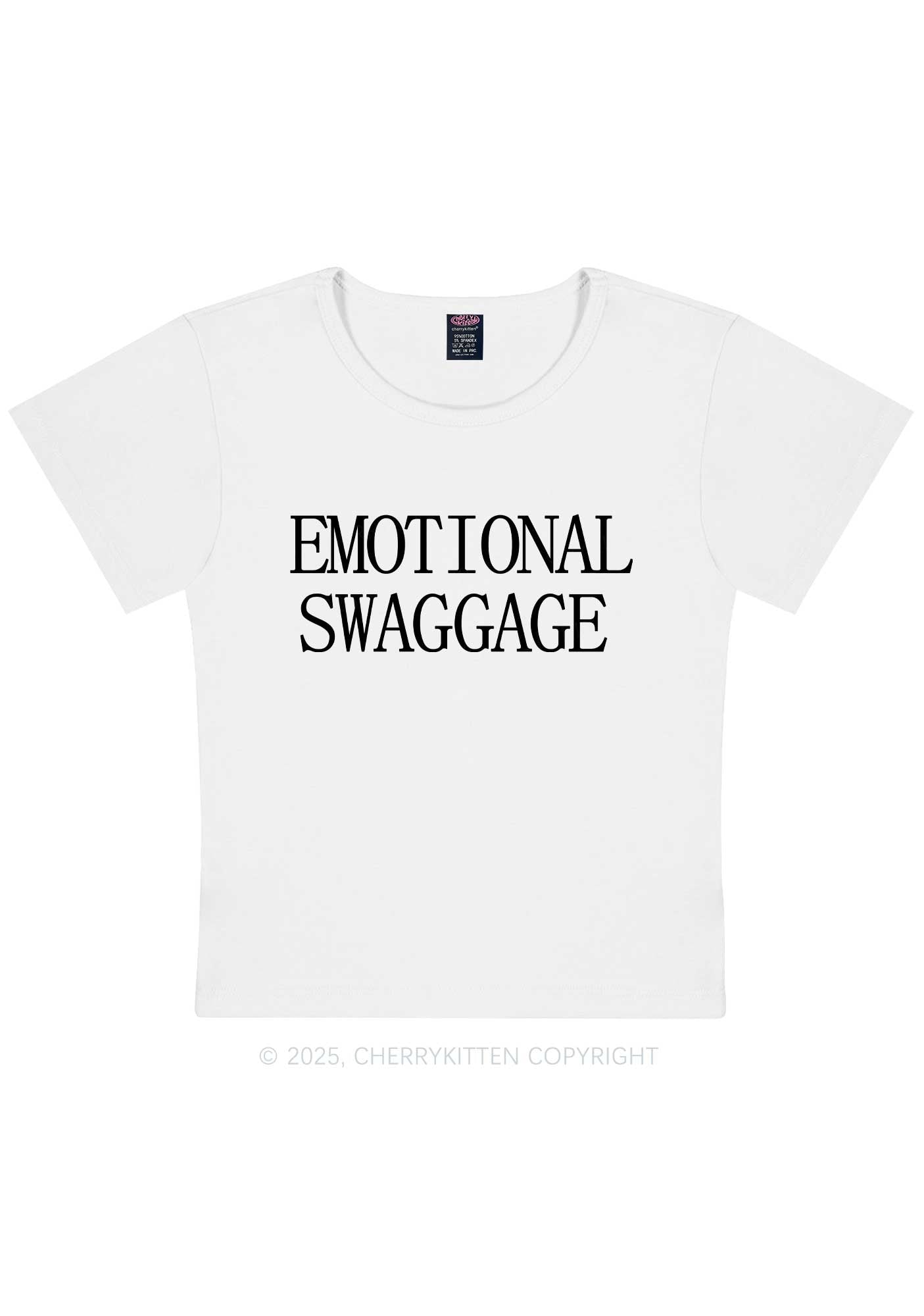 Emotional Swaggage Y2K Baby Tee Cherrykitten