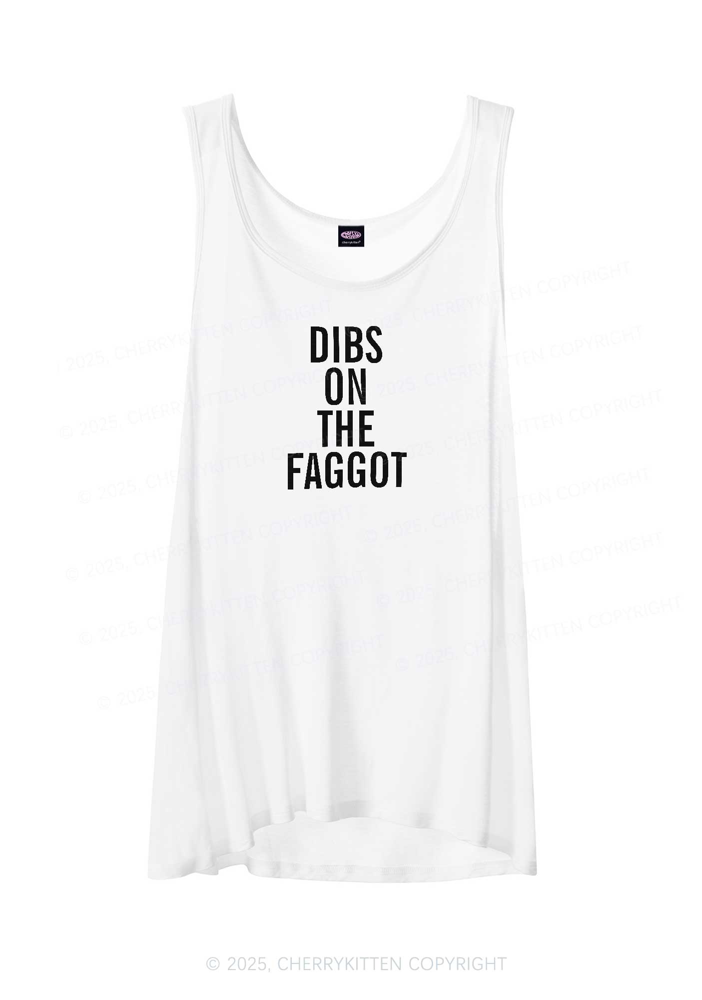 Dibs On The Faggot Pride Y2K Sheer Boyfriend Tank Cherrykitten