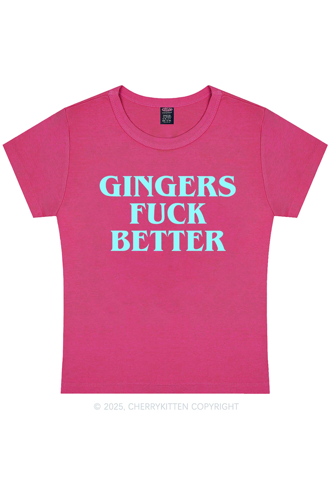 Gingers Fxxk Better Y2K Baby Tee Cherrykitten