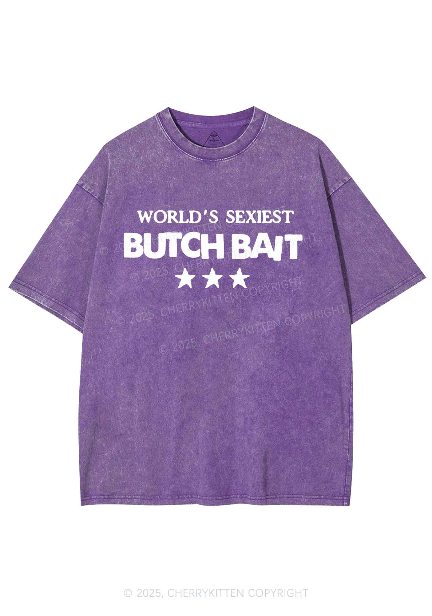 Worlds Sexiest Butch Bait Pride Y2K Shirts Washed Tee Cherrykitten