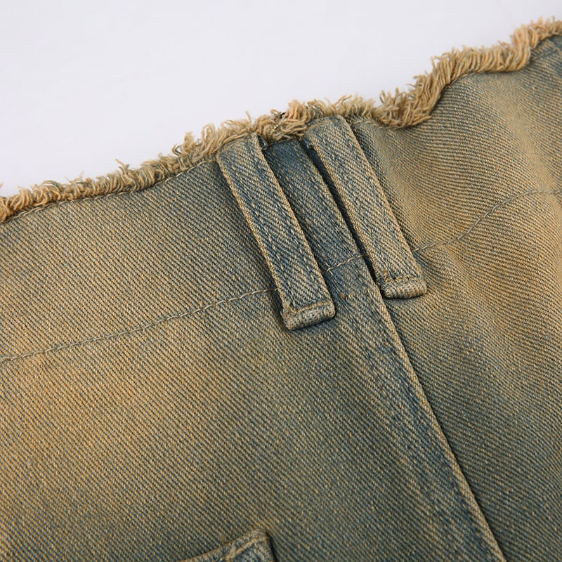 Vintage Low Rise Loose Pocket Panel Pants