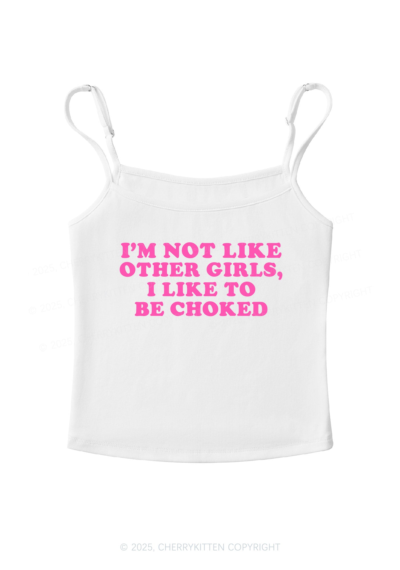 I Like To Be Choked Y2K Spaghetti Strap Cami Cherrykitten
