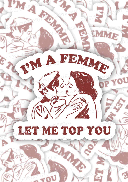 Im A Femme Pride 1Pc Y2K Sticker Cherrykitten