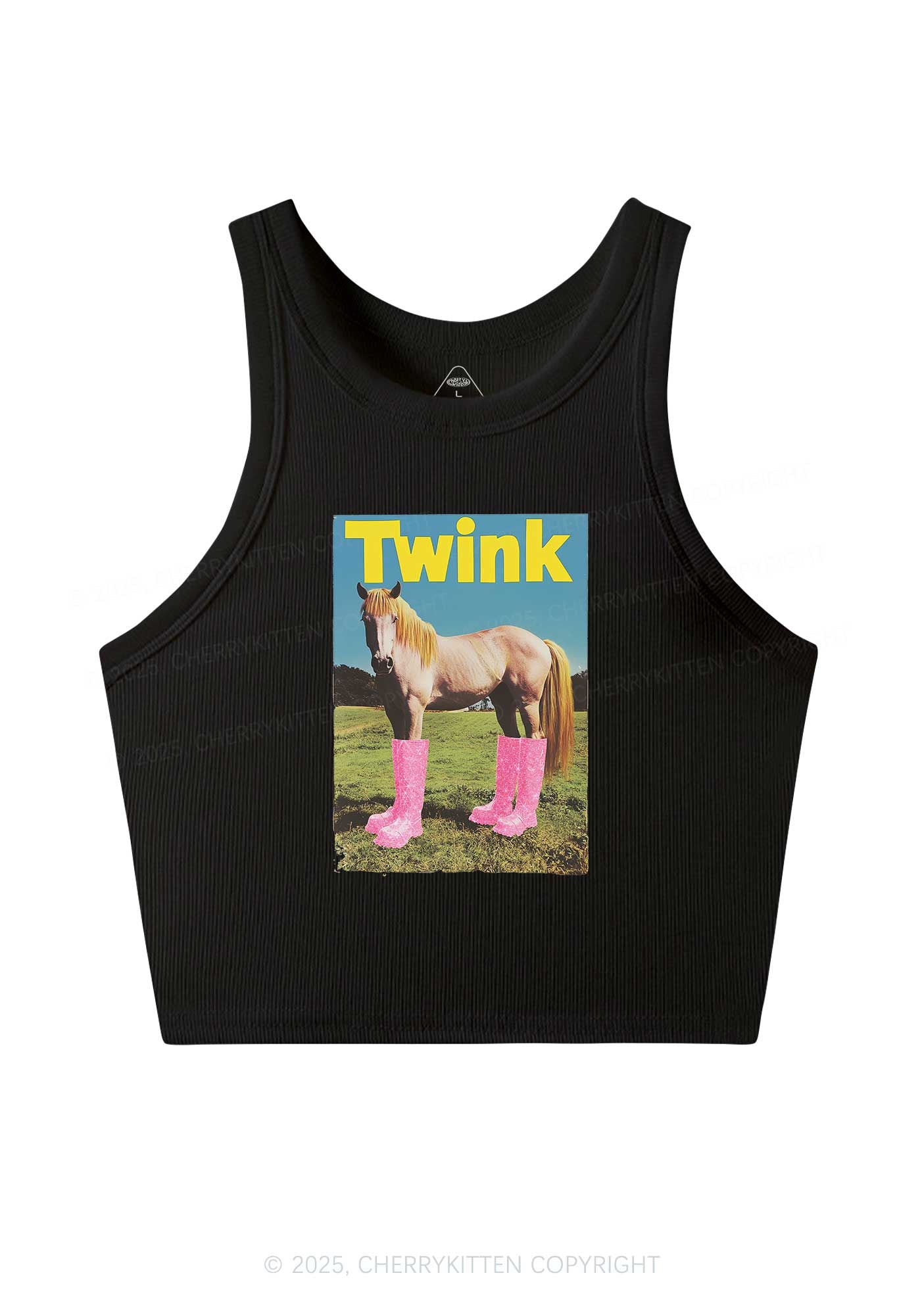 Twink Pony Pride Y2K Crop Tank Top Cherrykitten