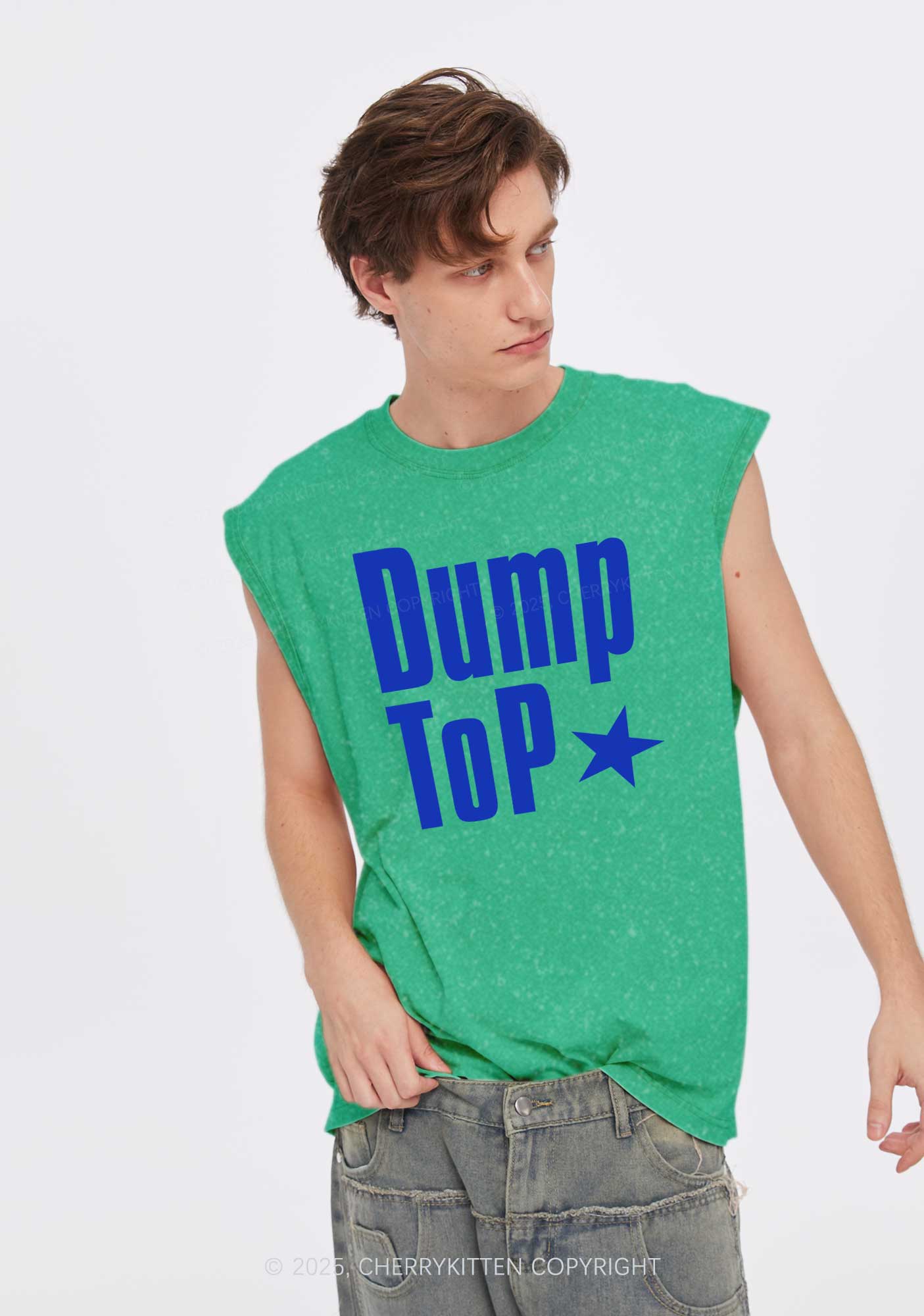 Dump Top Pride Y2K Washed Muscle Tank Cherrykitten