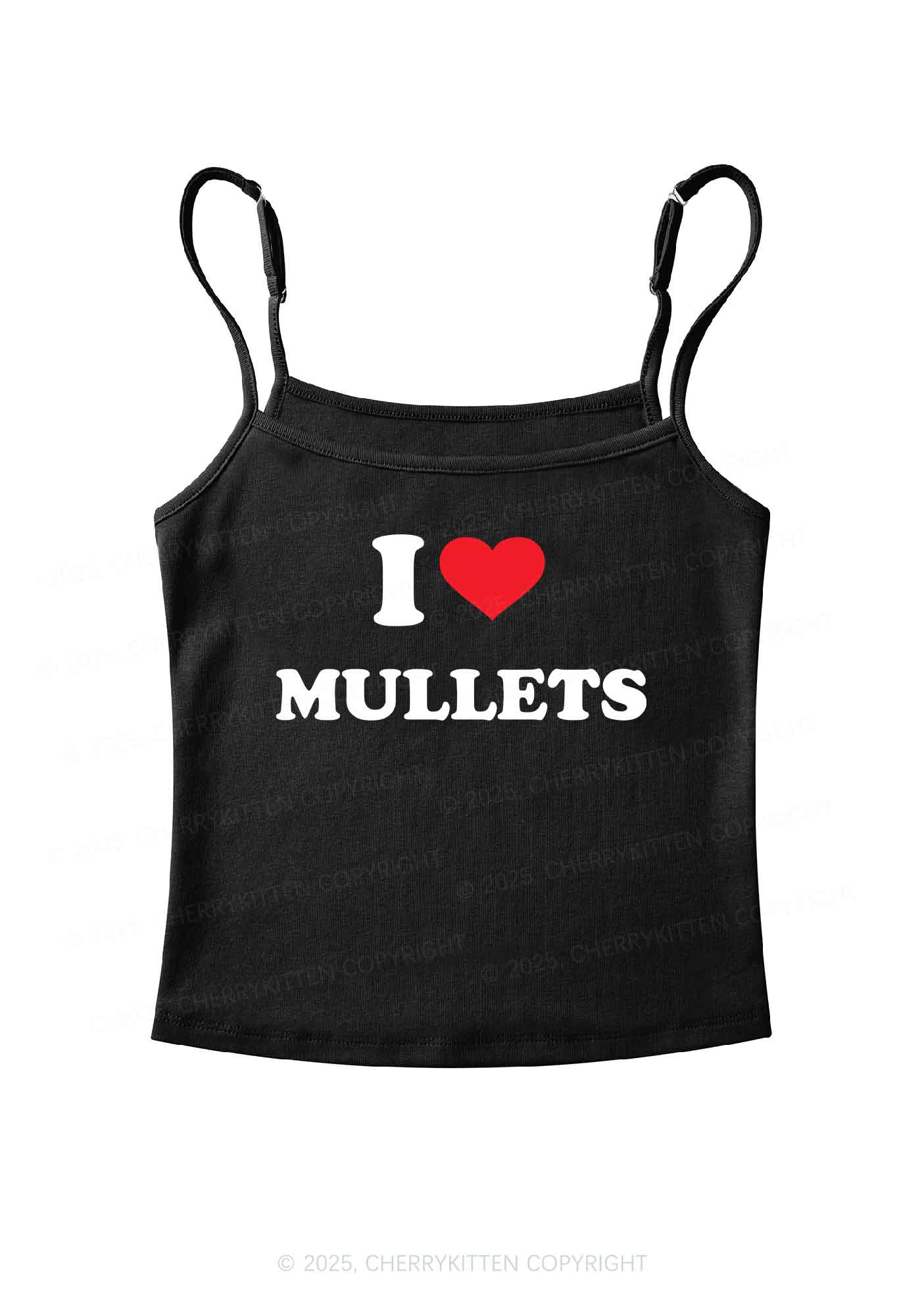 I Love Mullets Y2K Spaghetti Strap Cami Cherrykitten
