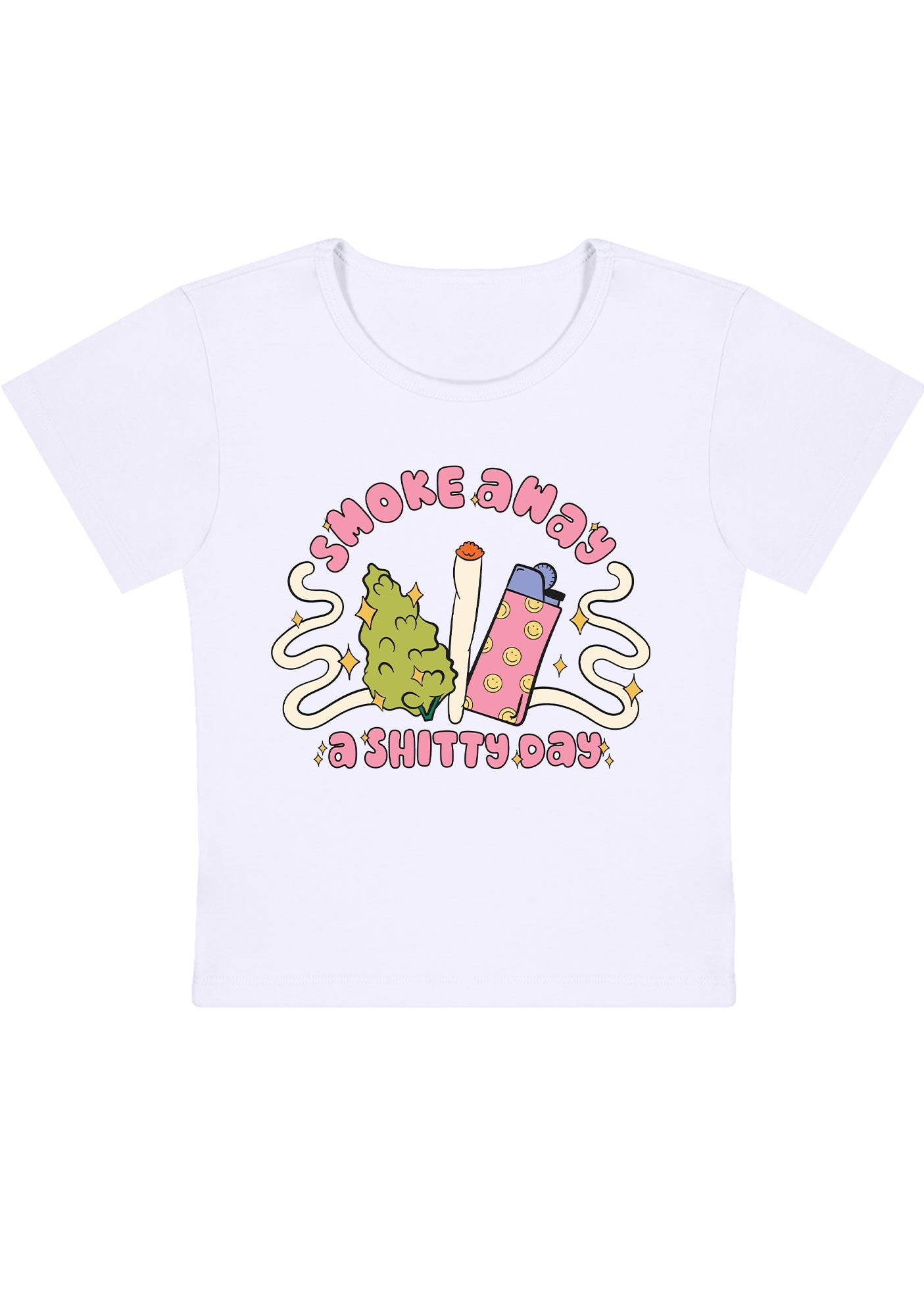Curvy Smoke Away A Shixxy Day Baby Tee