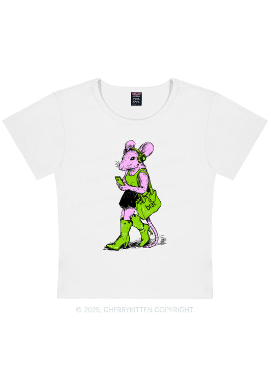Brat Girl Y2K Baby Tee Cherrykitten