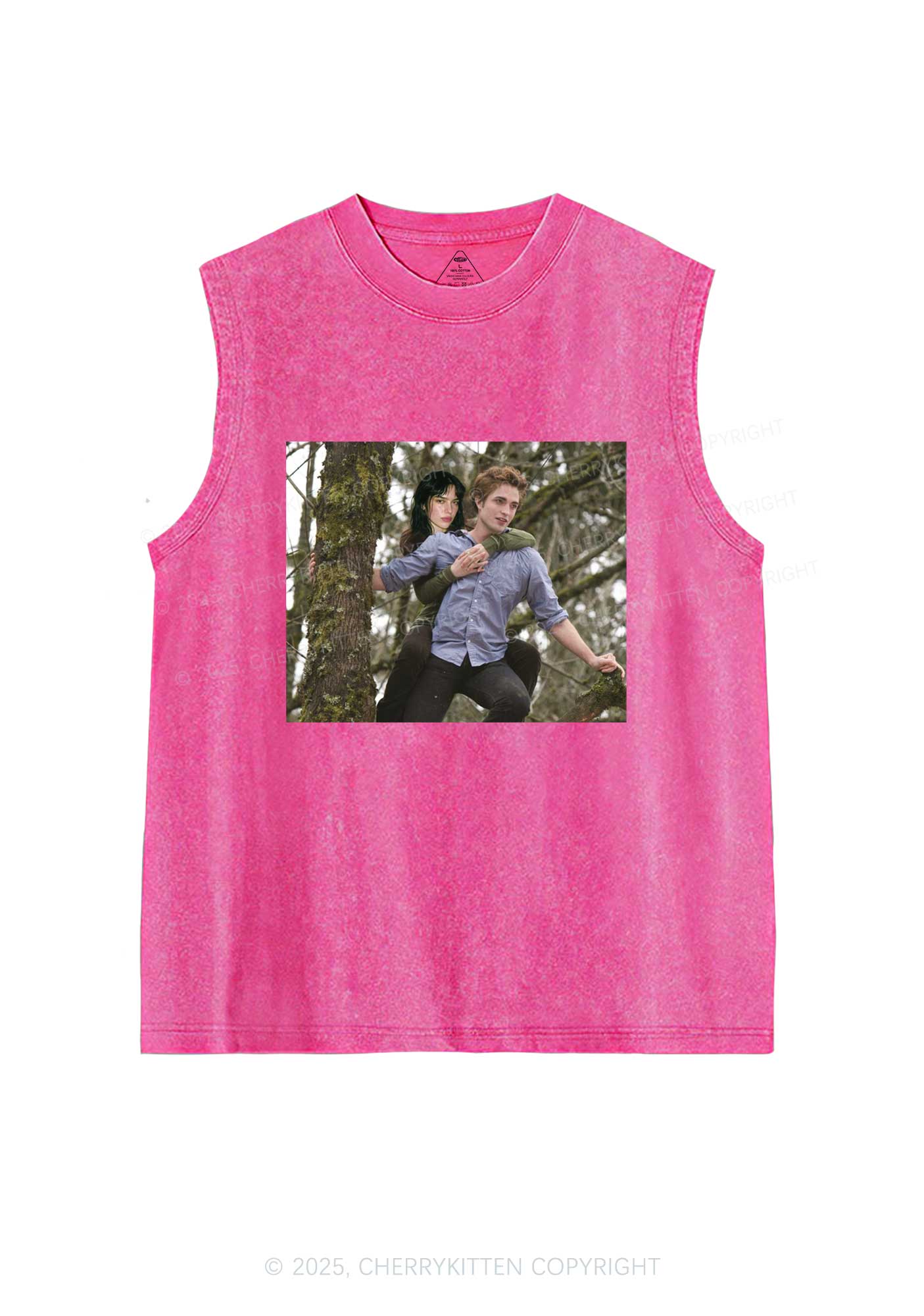 Custom Face Y2K Washed Muscle Tank Cherrykitten