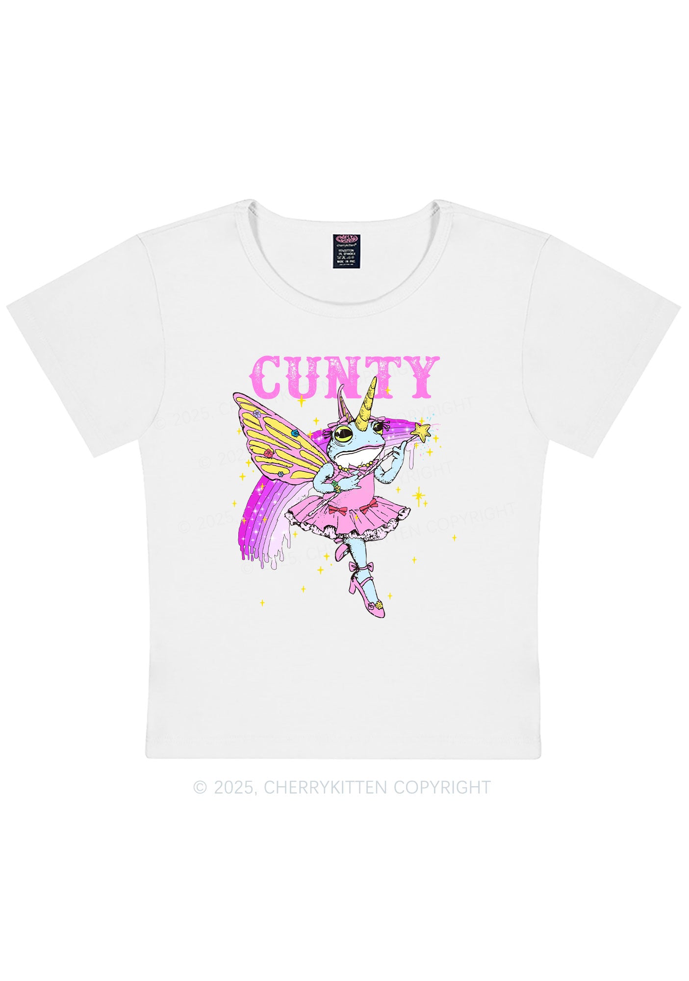 Cxxty Fairy Frog Y2K Baby Tee Cherrykitten