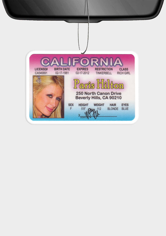 California ID Card 1Pc Y2K Car Air Freshener Cherrykitten