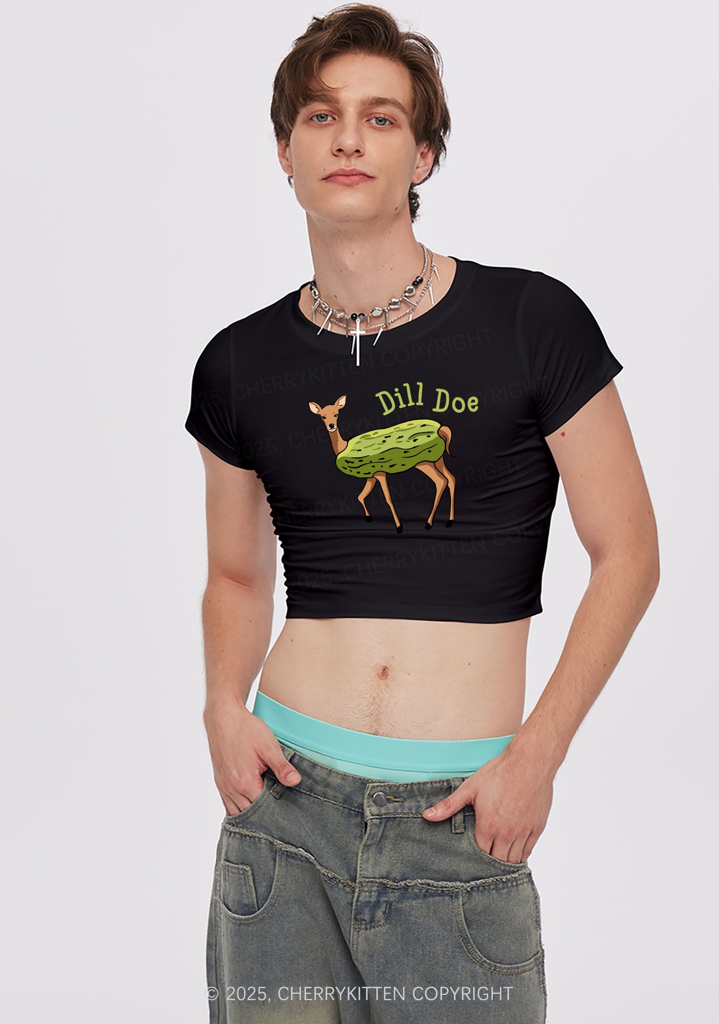 Dill Doe Y2K Baby Tee Cherrykitten