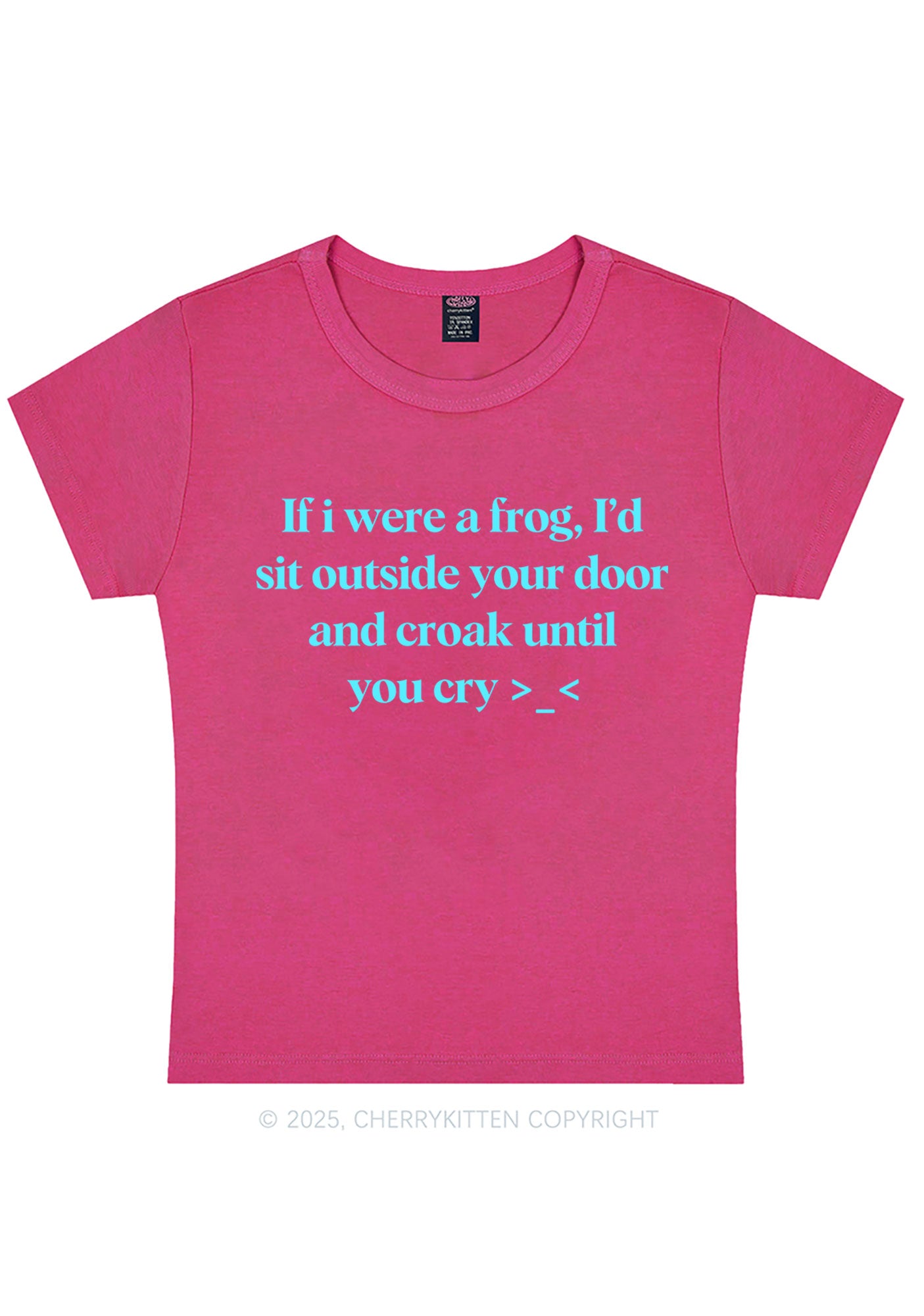 Frog Croak Y2K Baby Tee Cherrykitten