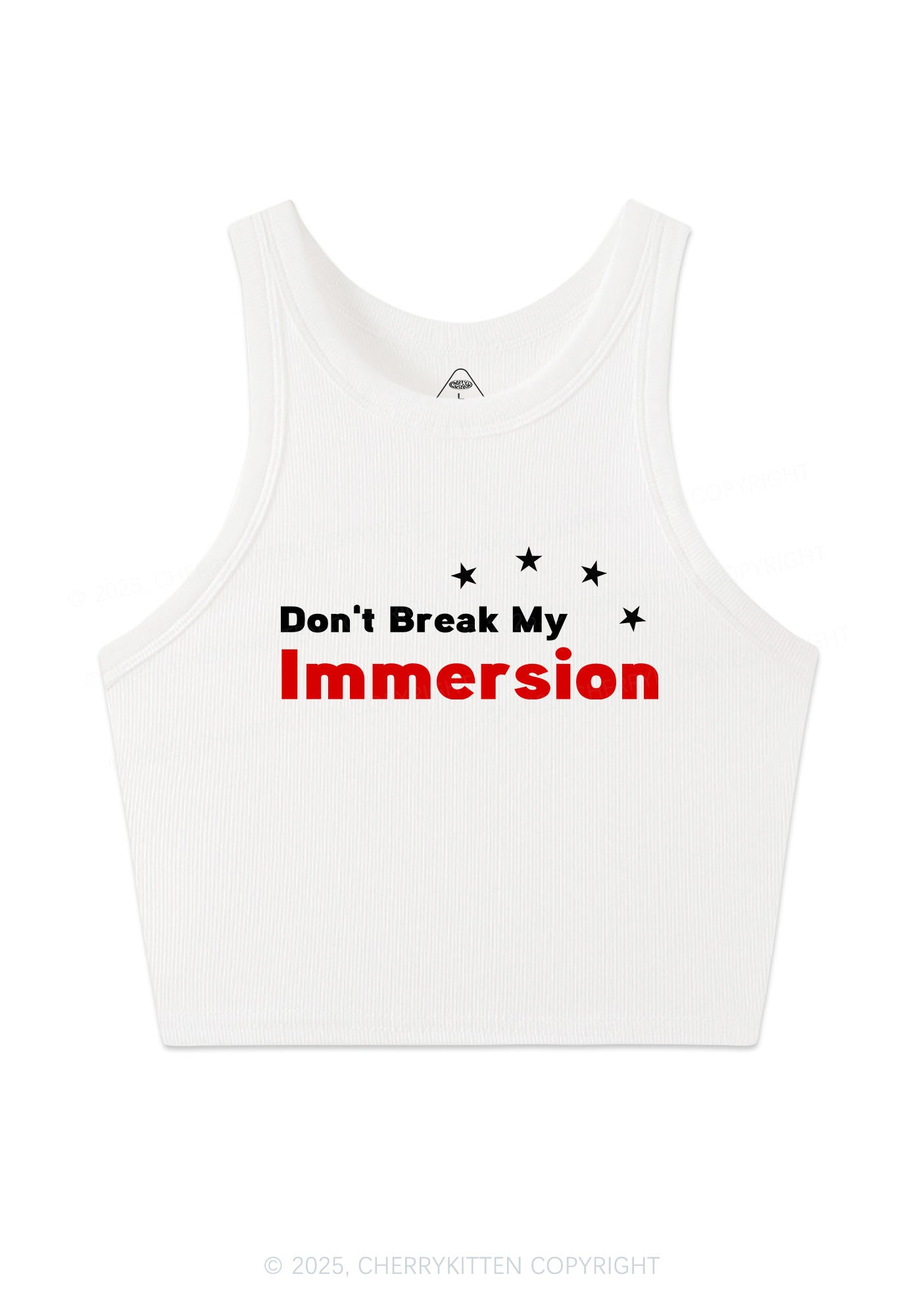 Dont Break My Immersion Y2K Crop Tank Top Cherrykitten