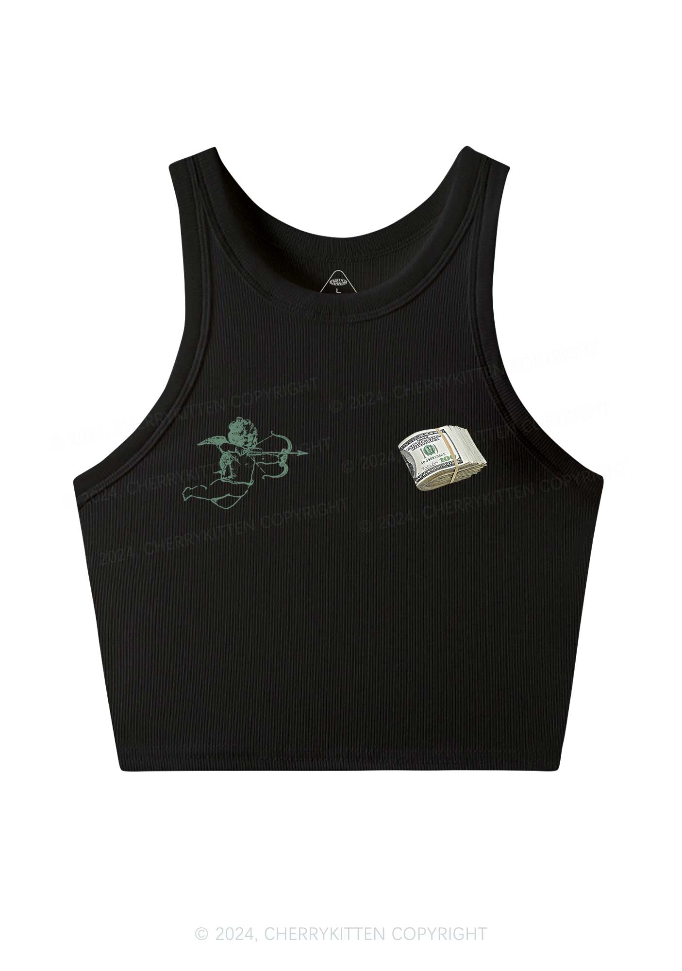 Cupid Cash Y2K Valentine's Day Crop Tank Top Cherrykitten