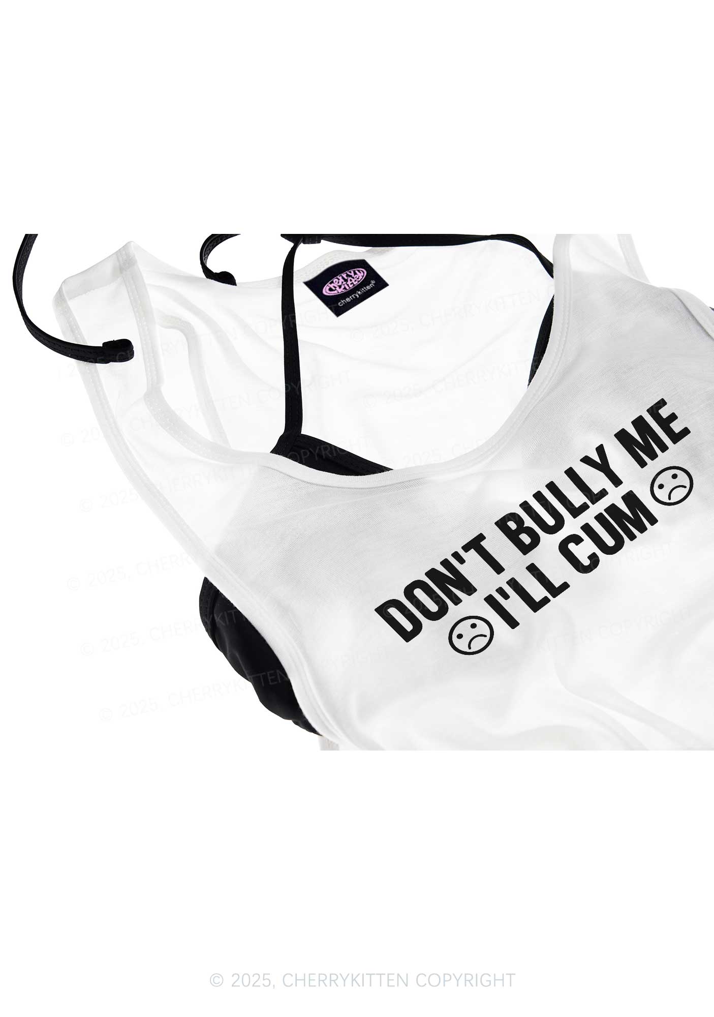 Dont Bully Me Y2K Sheer Boyfriend Tank Cherrykitten