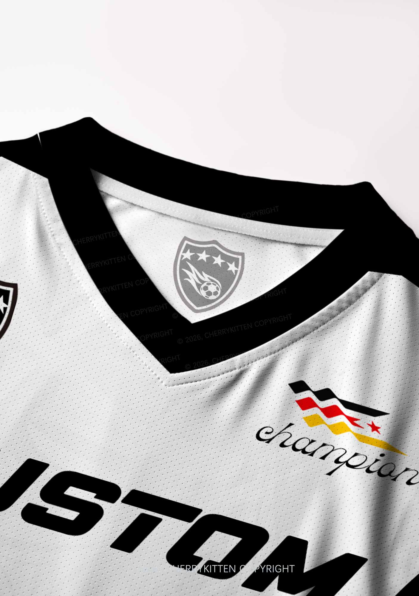 Custom Germany Flag Color Y2K Crop Football Jersey Shirts Cherrykitten
