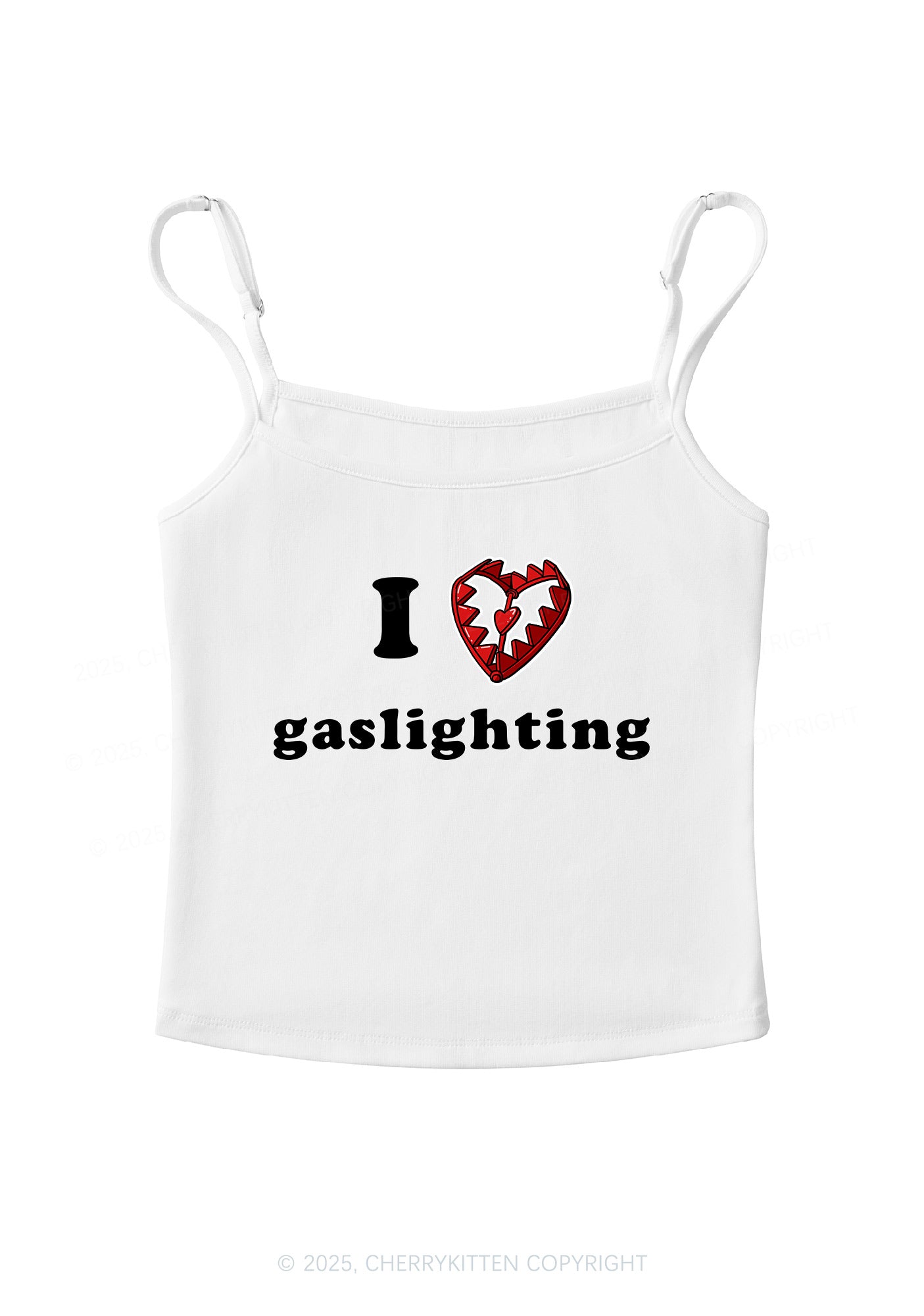 Love Gaslighting Y2K Spaghetti Strap Cami Cherrykitten