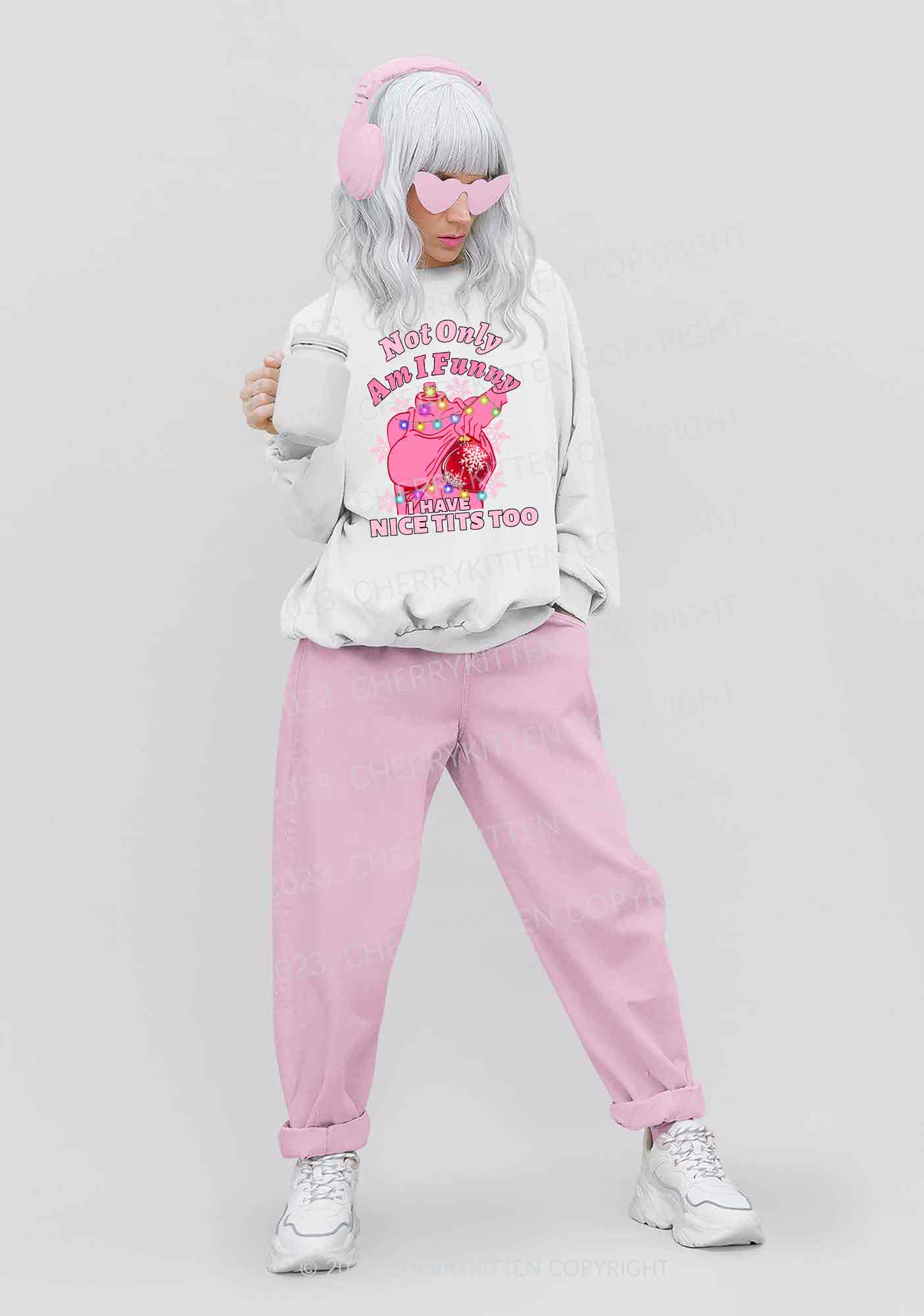 I Have Nice Dots Too Christmas Y2K Sweatshirt Cherrykitten