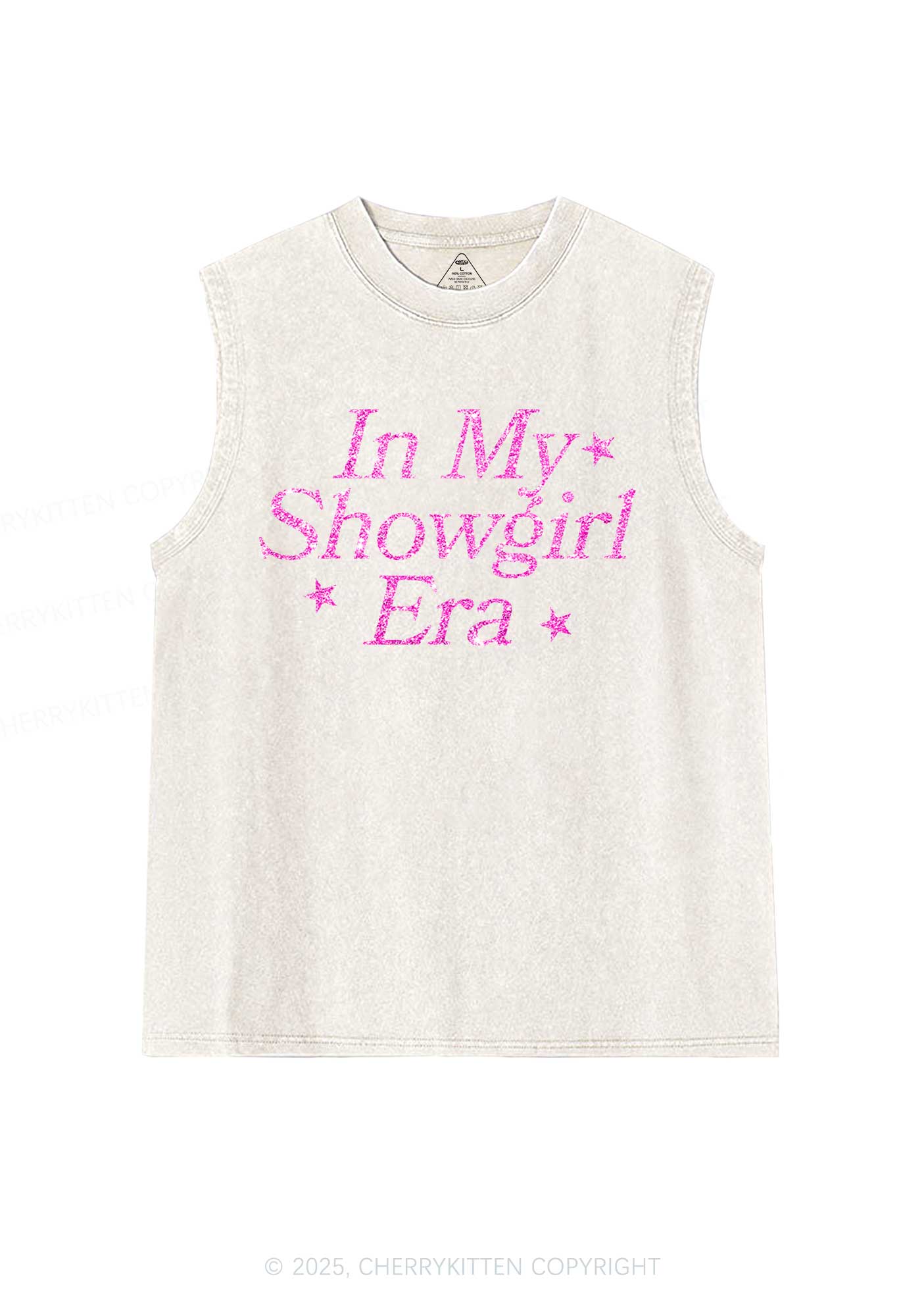 Glitter In My Era TS Y2K Washed Muscle Tank Cherrykitten