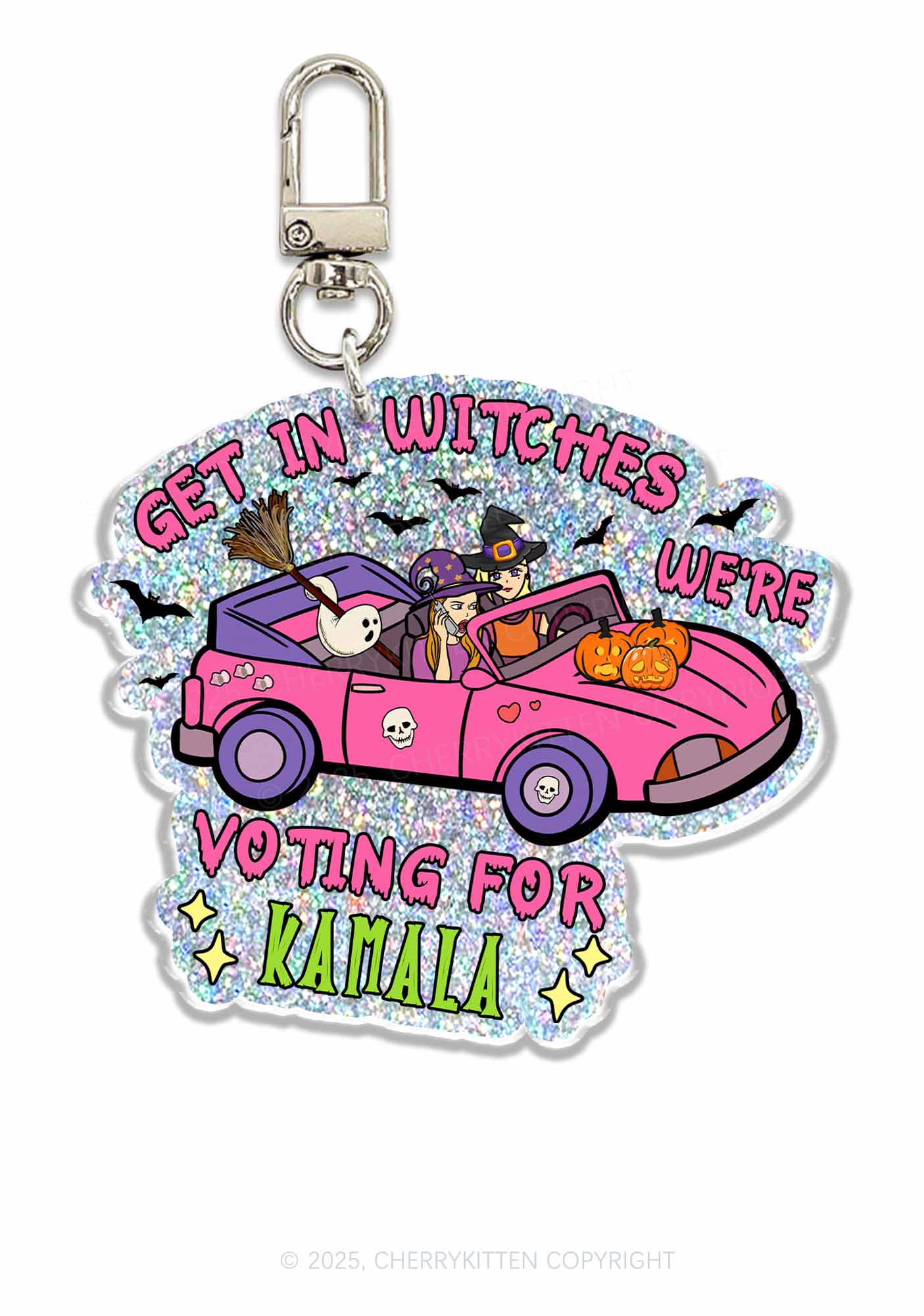 Halloween Get In Witches 1Pc Y2K Glitter Keychain Cherrykitten