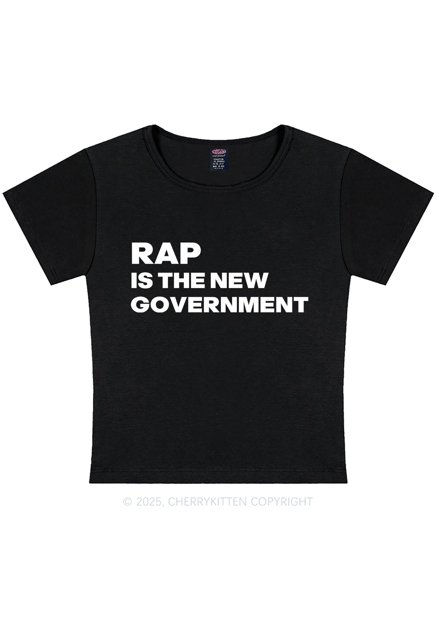 Rap Government Y2K Baby Tee Cherrykitten