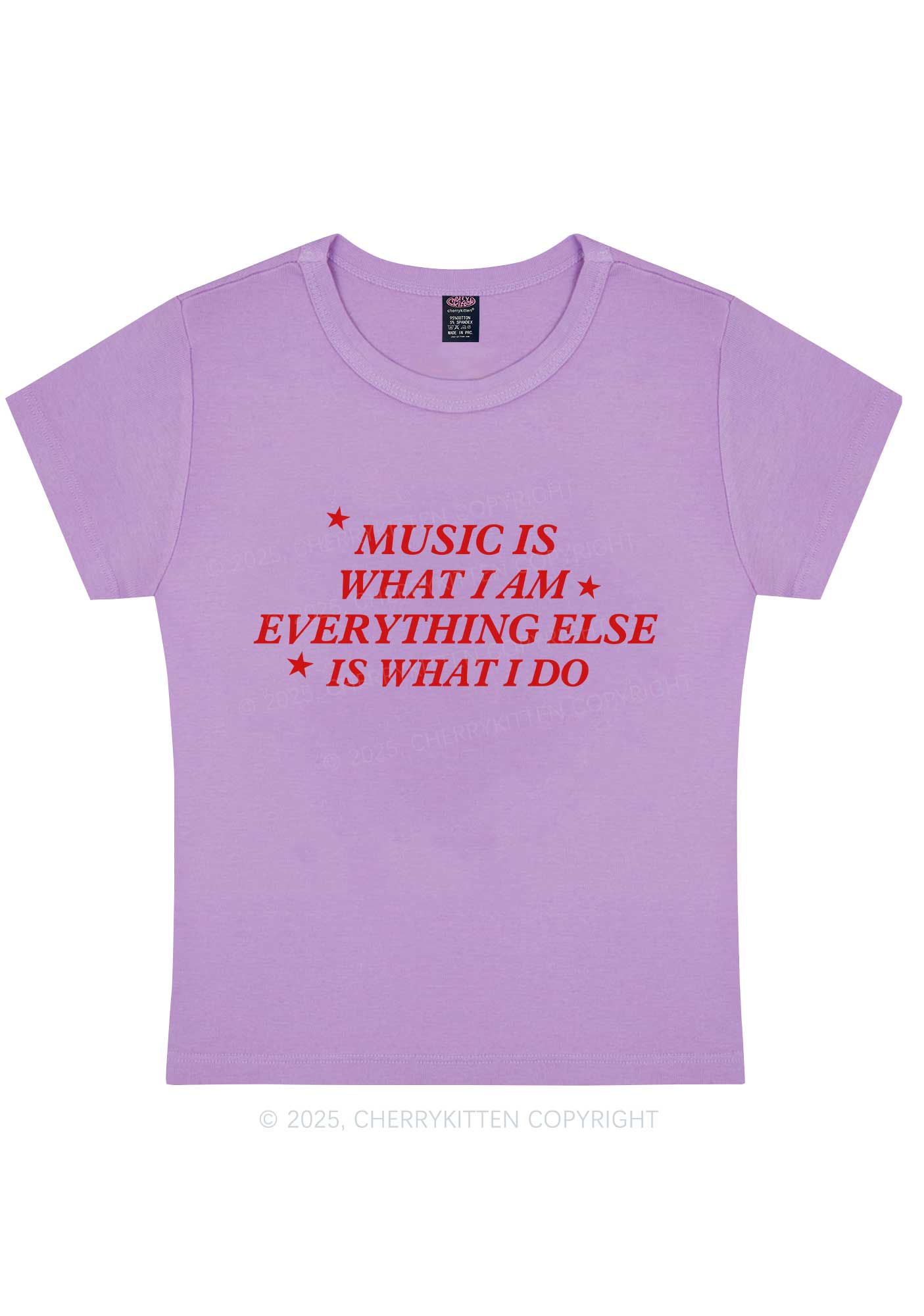 Music Is What I Am Y2K Baby Tee Cherrykitten
