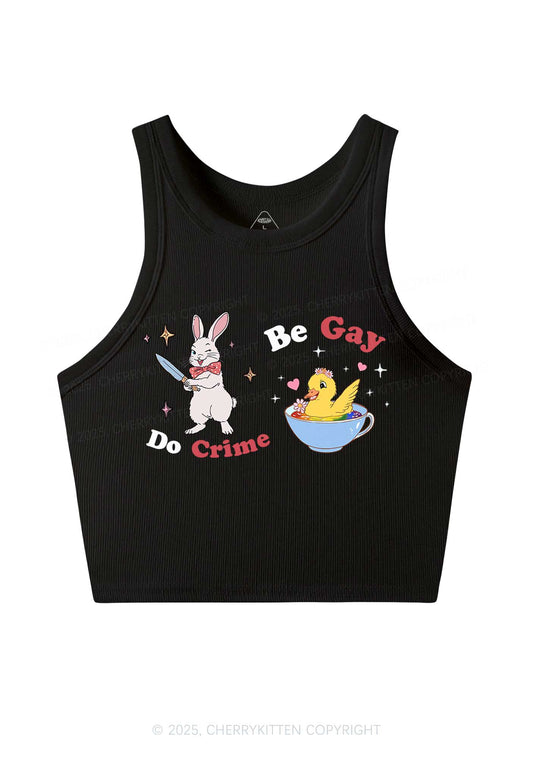 Be Gay Do Crime Pride Y2K Crop Tank Top Cherrykitten