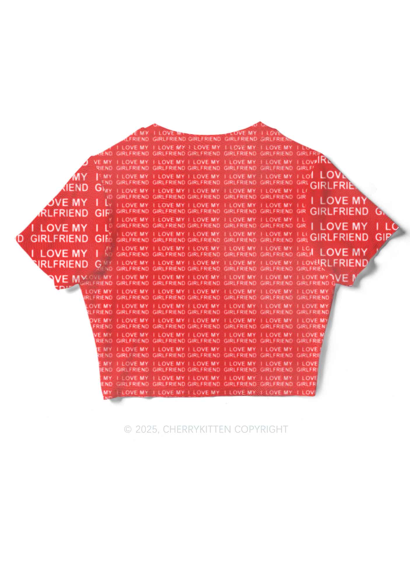 I Love My Girlfriend Y2K Mesh Crop Top Cherrykitten