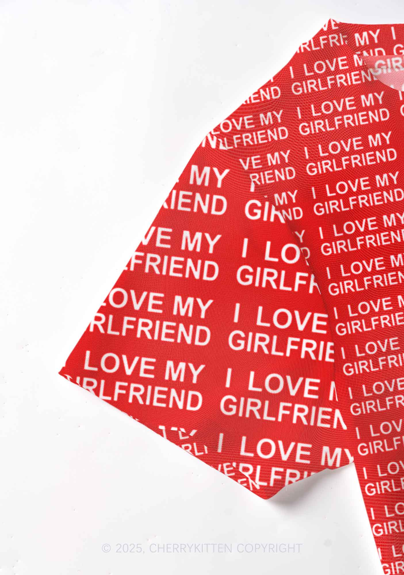 I Love My Girlfriend Y2K Mesh Crop Top Cherrykitten
