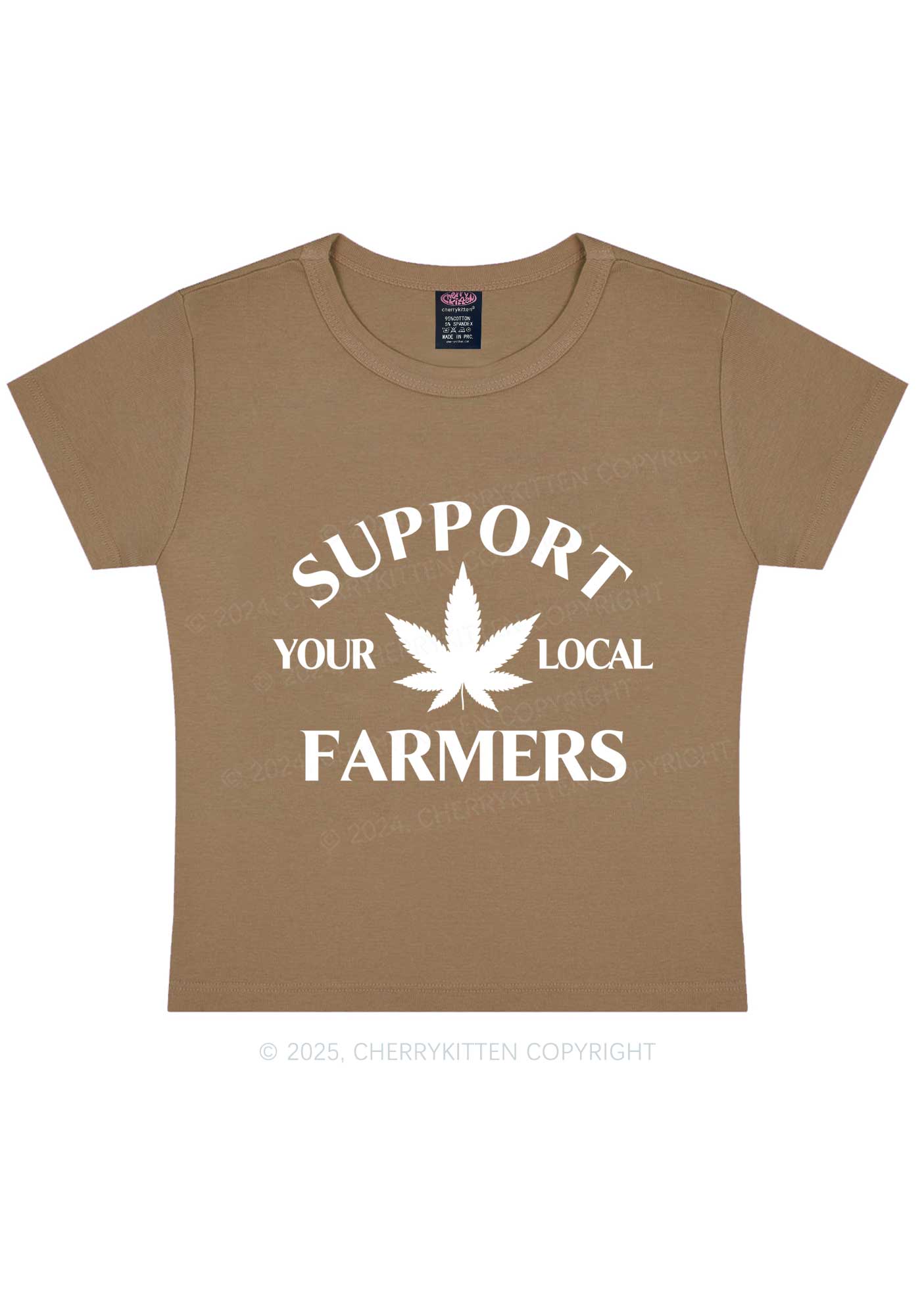 Support Your Local Farmers Y2K Baby Tee Cherrykitten