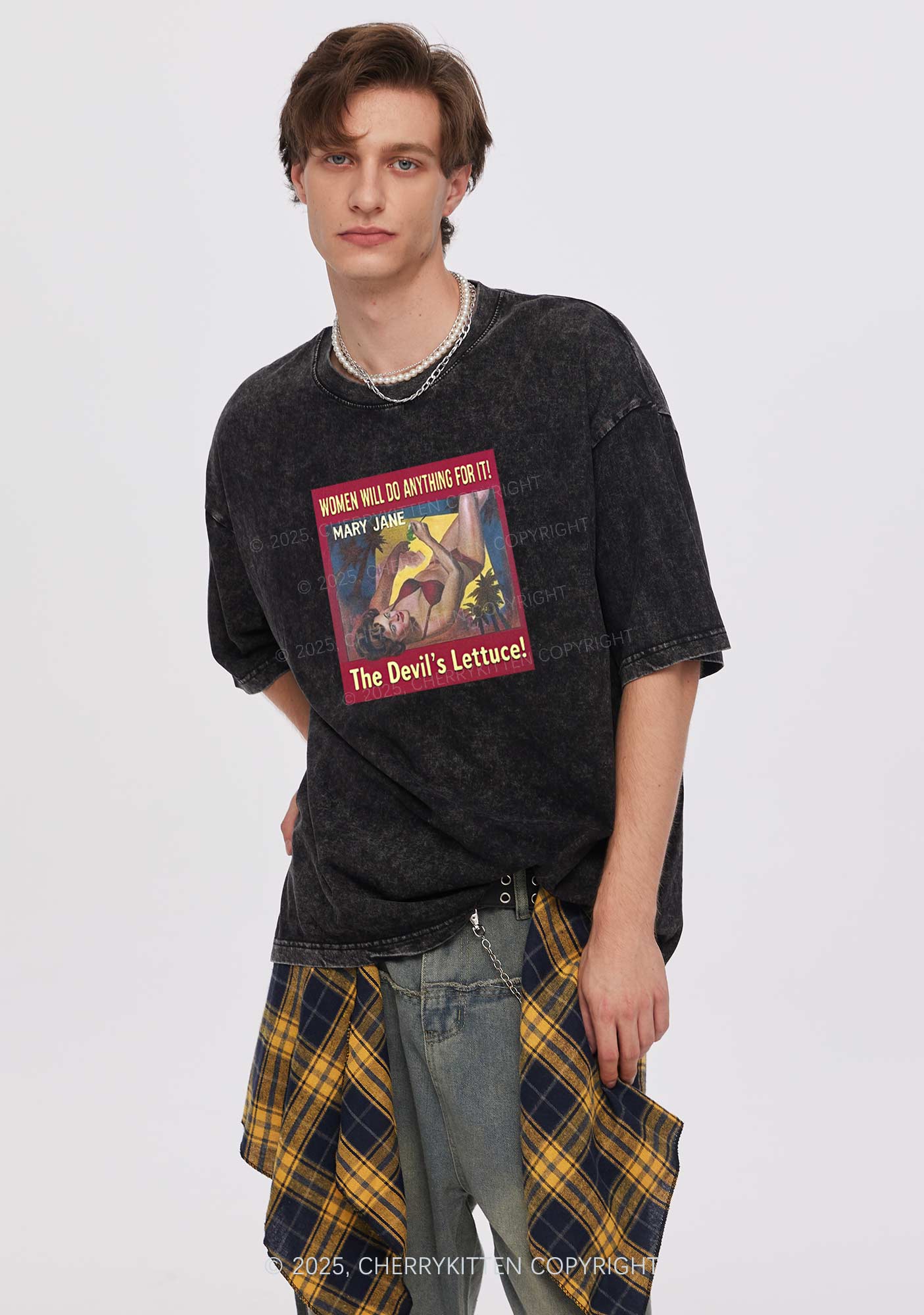 Women Will Do Anything Y2K Washed Tee Cherrykitten